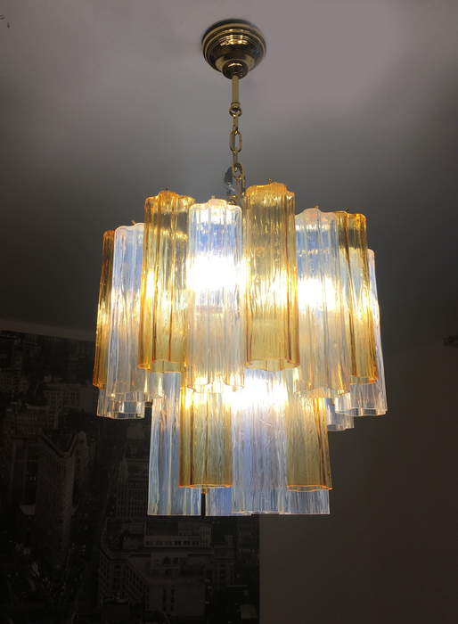 VORELLI Gioia Tronchi Murano Glass Circular Chandelier - Tronchi Murano Glass image 4