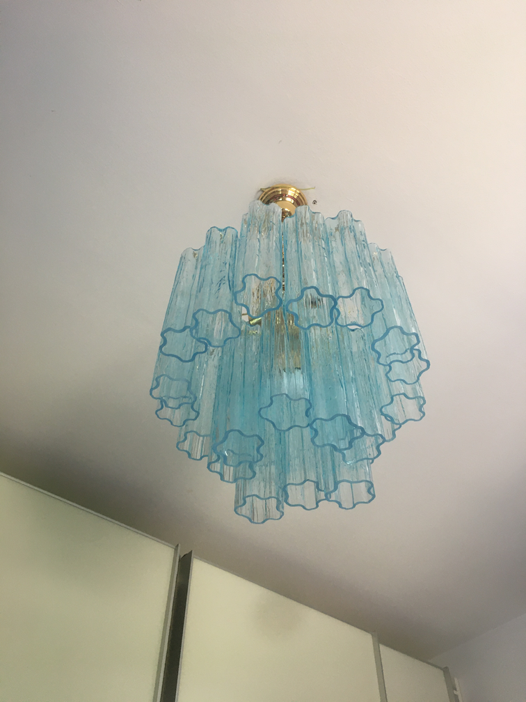 VORELLI Rosabella Tronchi Murano Glass Circular Chandelier - Tronchi Murano Glass image 5