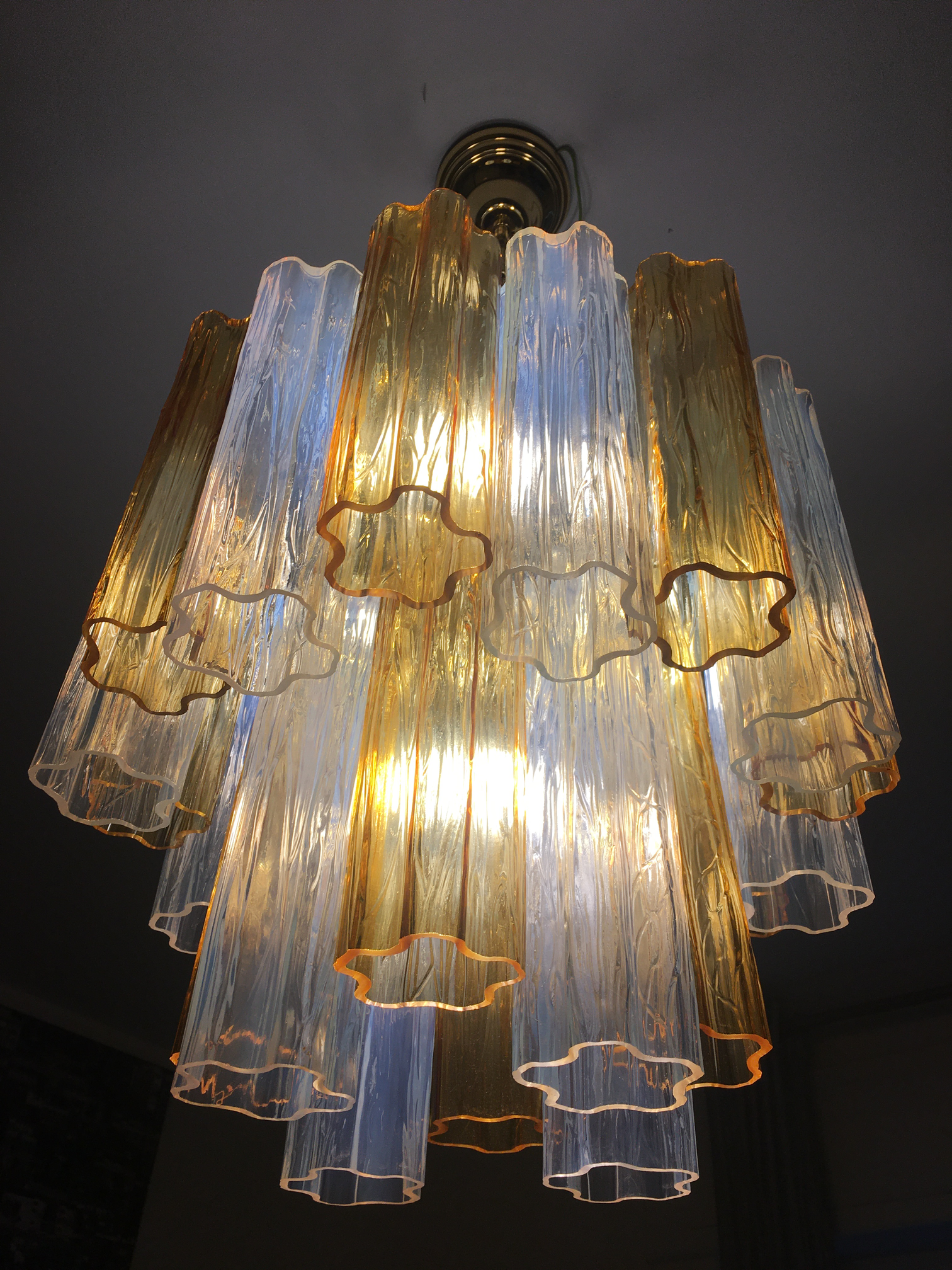 VORELLI Gioia Tronchi Murano Glass Circular Chandelier - Tronchi Murano Glass image 5
