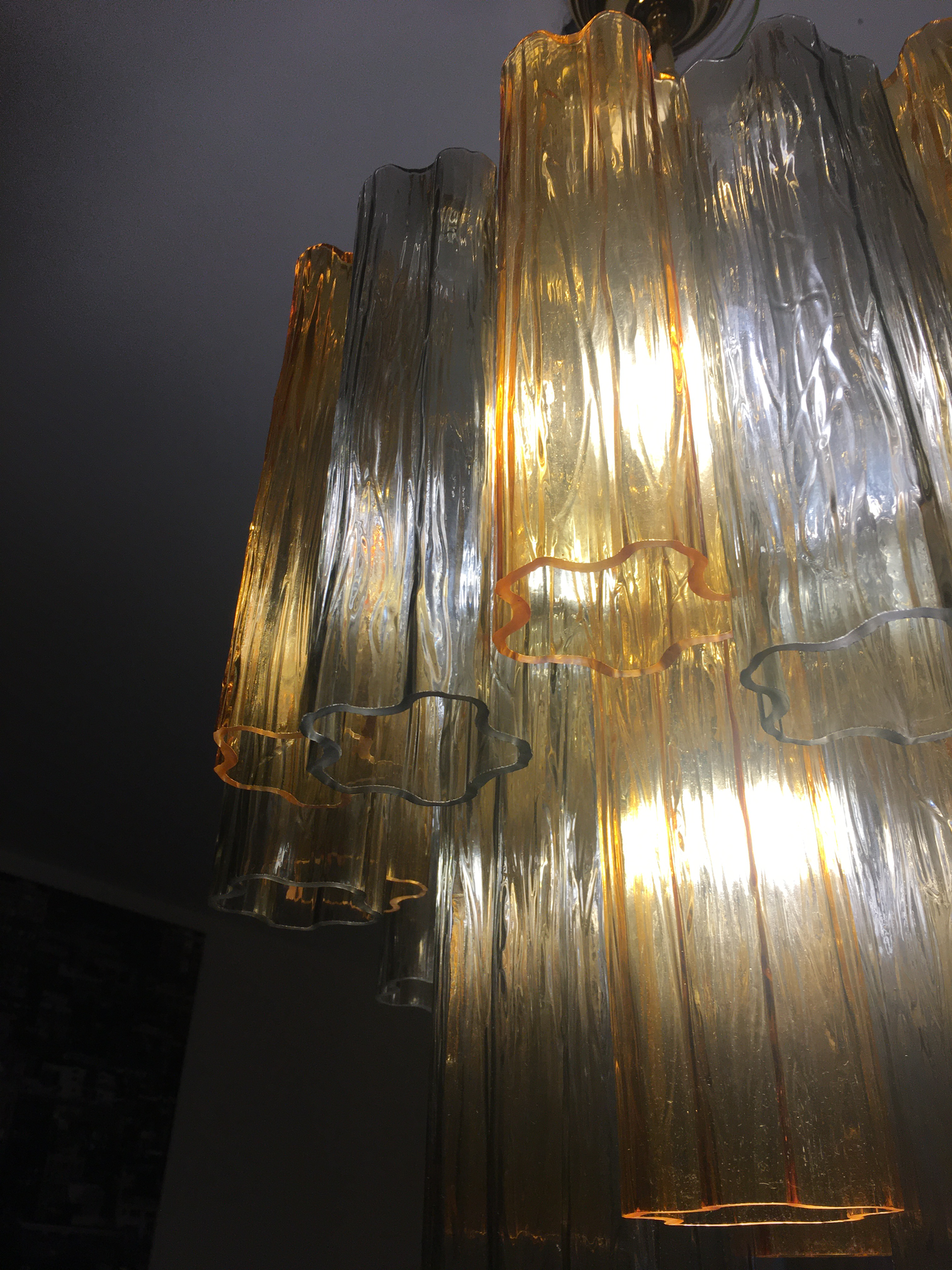 VORELLI Nerina Tronchi Murano Glass Circular Chandelier - Tronchi Murano Glass image 4