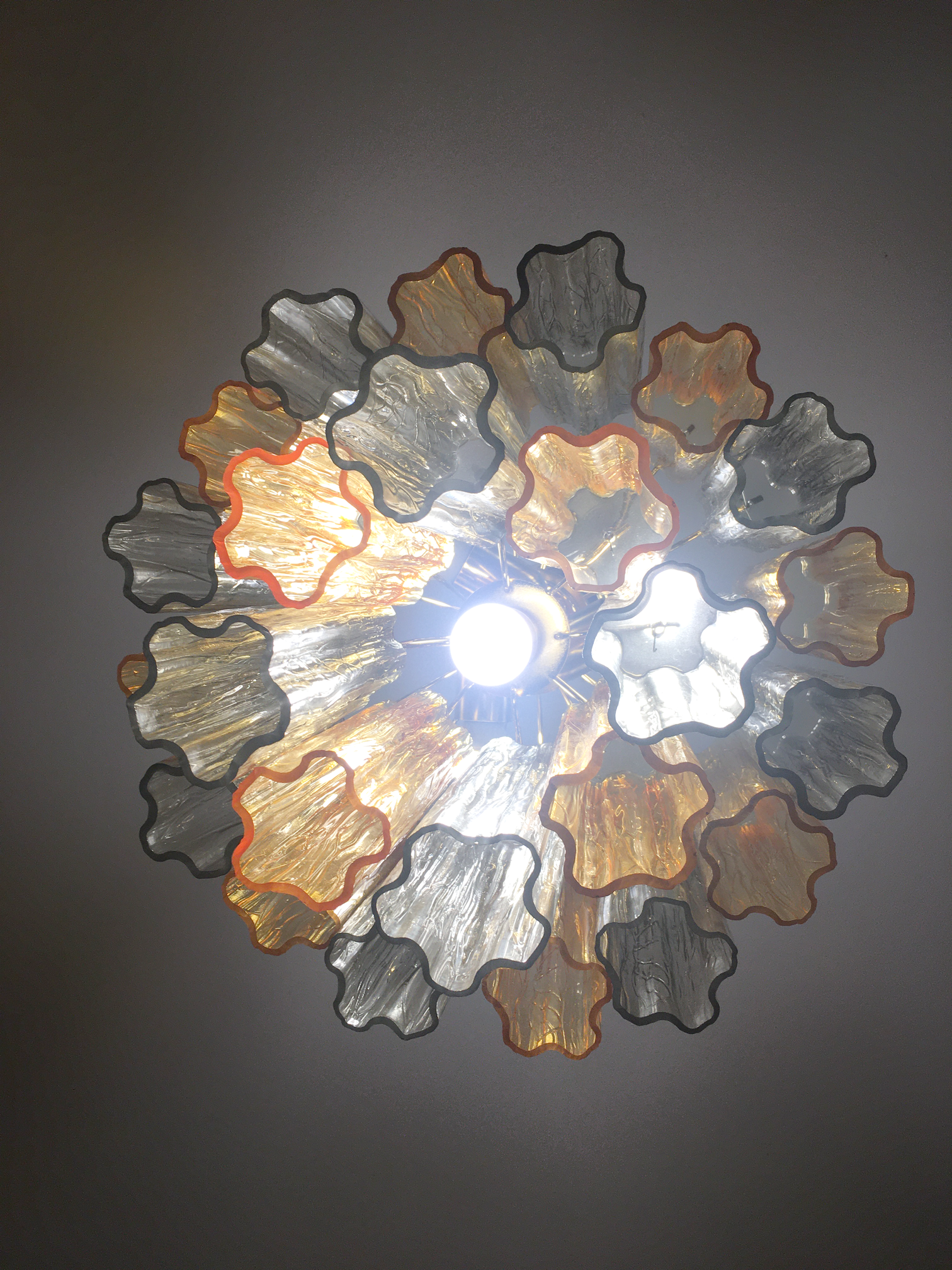 VORELLI Nerina Tronchi Murano Glass Circular Chandelier - Tronchi Murano Glass image 3