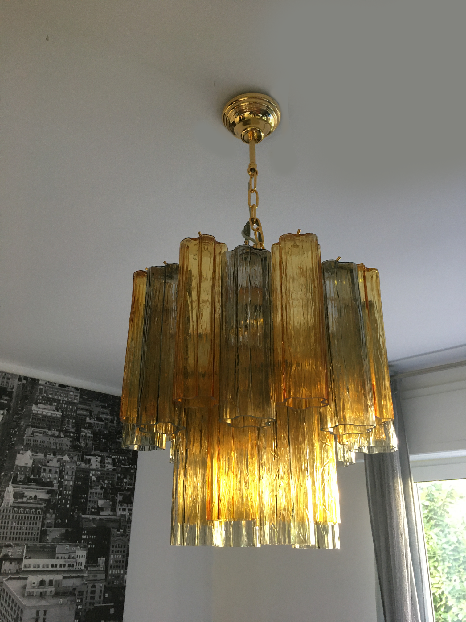 VORELLI Nerina Tronchi Murano Glass Circular Chandelier - Tronchi Murano Glass image 5