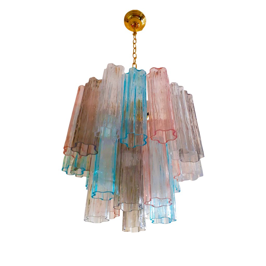 VORELLI Isabella Tronchi Murano Glass Circular Chandelier - Tronchi Murano Glass image 1