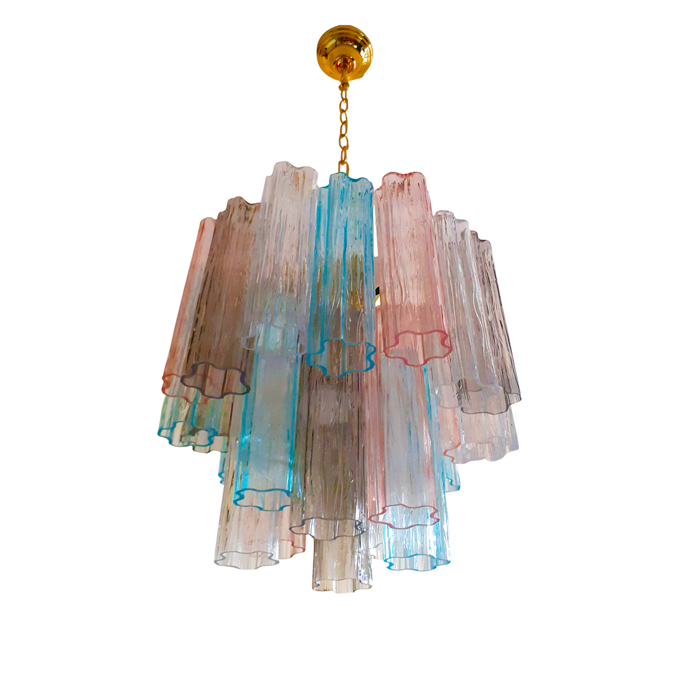 VORELLI Isabella Tronchi Murano Glass Circular Chandelier - Tronchi Murano Glass image 2