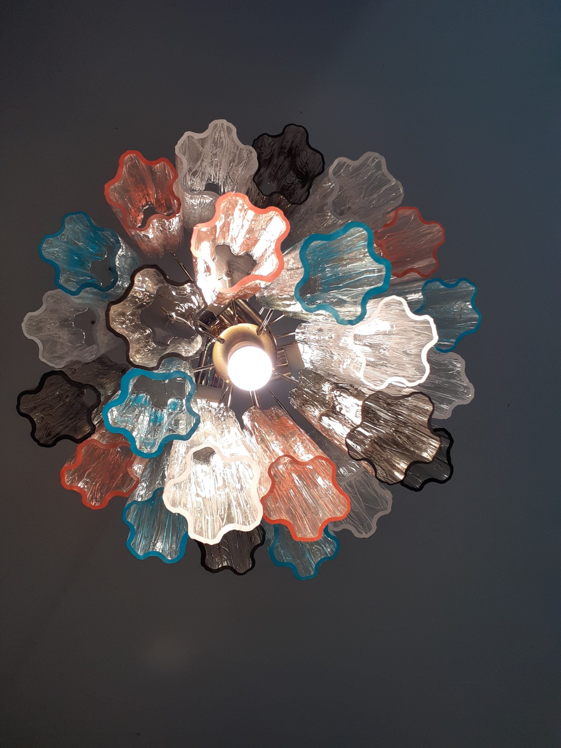 VORELLI Isabella Tronchi Murano Glass Circular Chandelier - Tronchi Murano Glass image 5
