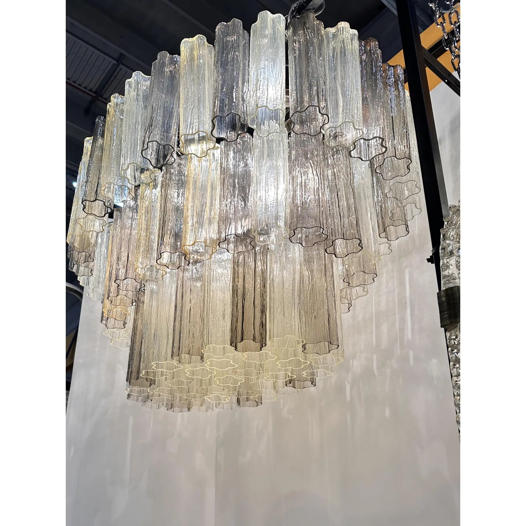 VORELLI Lido Tronchi Murano Glass Rectangular Chandelier - Tronchi Murano Glass image 4