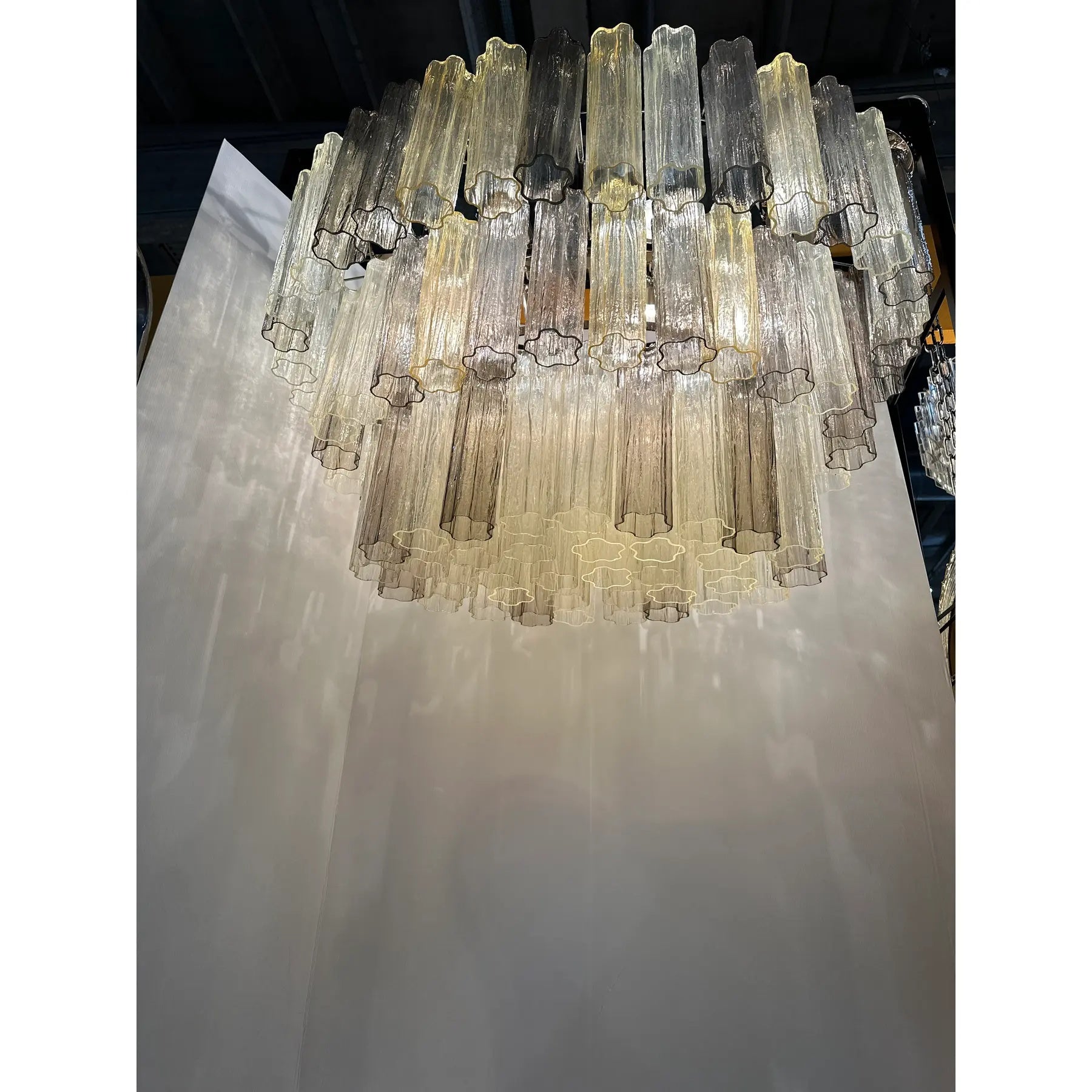 VORELLI Lido Tronchi Murano Glass Rectangular Chandelier - Tronchi Murano Glass image 5
