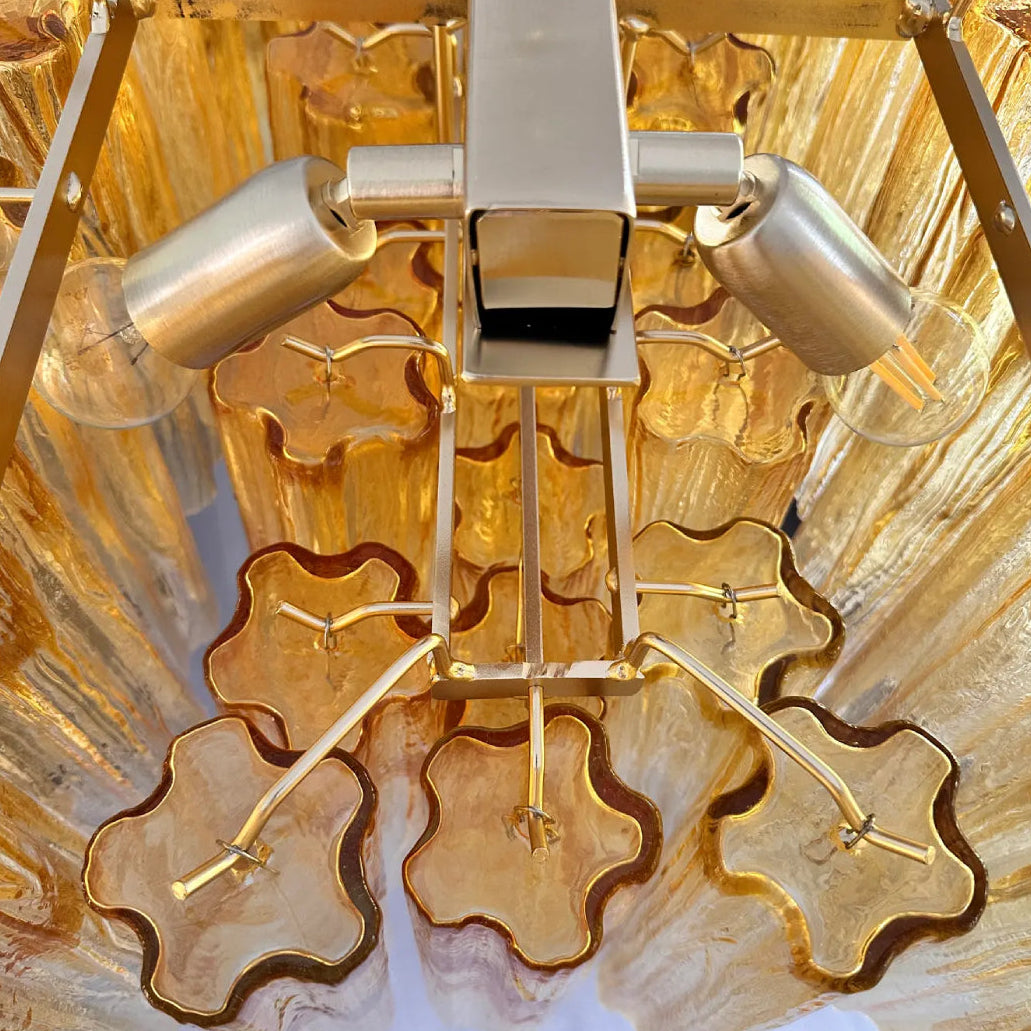 VORELLI Burano Tronchi Murano Glass Rectangular Chandelier - Tronchi Murano Glass image 8