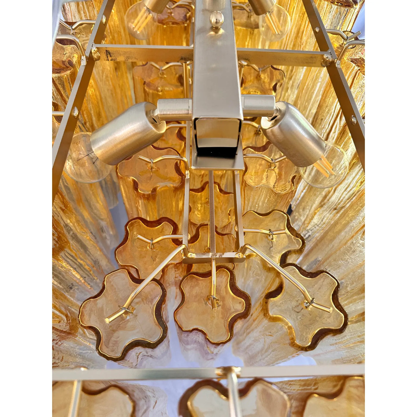 VORELLI Burano Tronchi Murano Glass Rectangular Chandelier - Tronchi Murano Glass image 8
