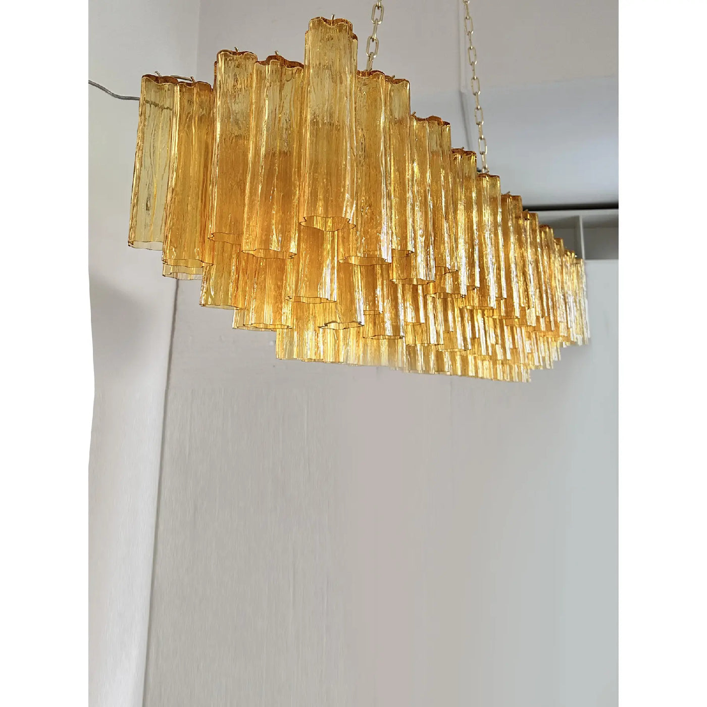 VORELLI Burano Tronchi Murano Glass Rectangular Chandelier - Tronchi Murano Glass image 4