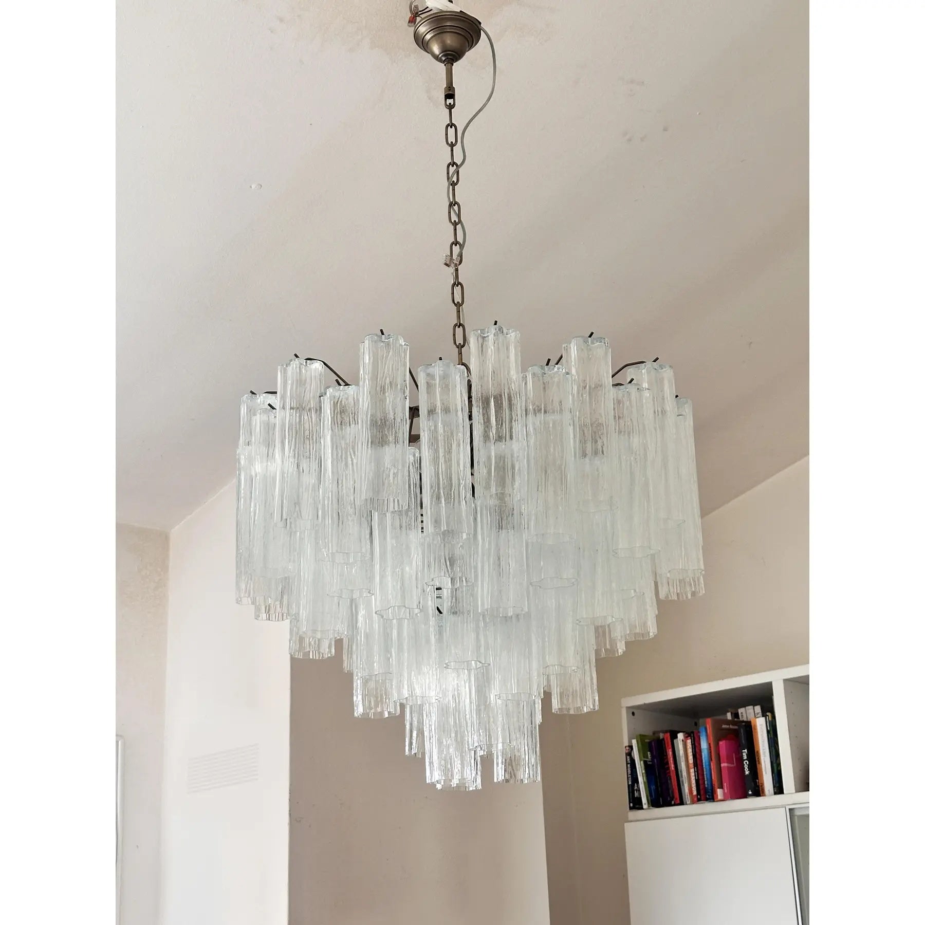 VORELLI Berenice Tronchi Murano Glass Staircase Chandelier - Tronchi Murano Glass image 8