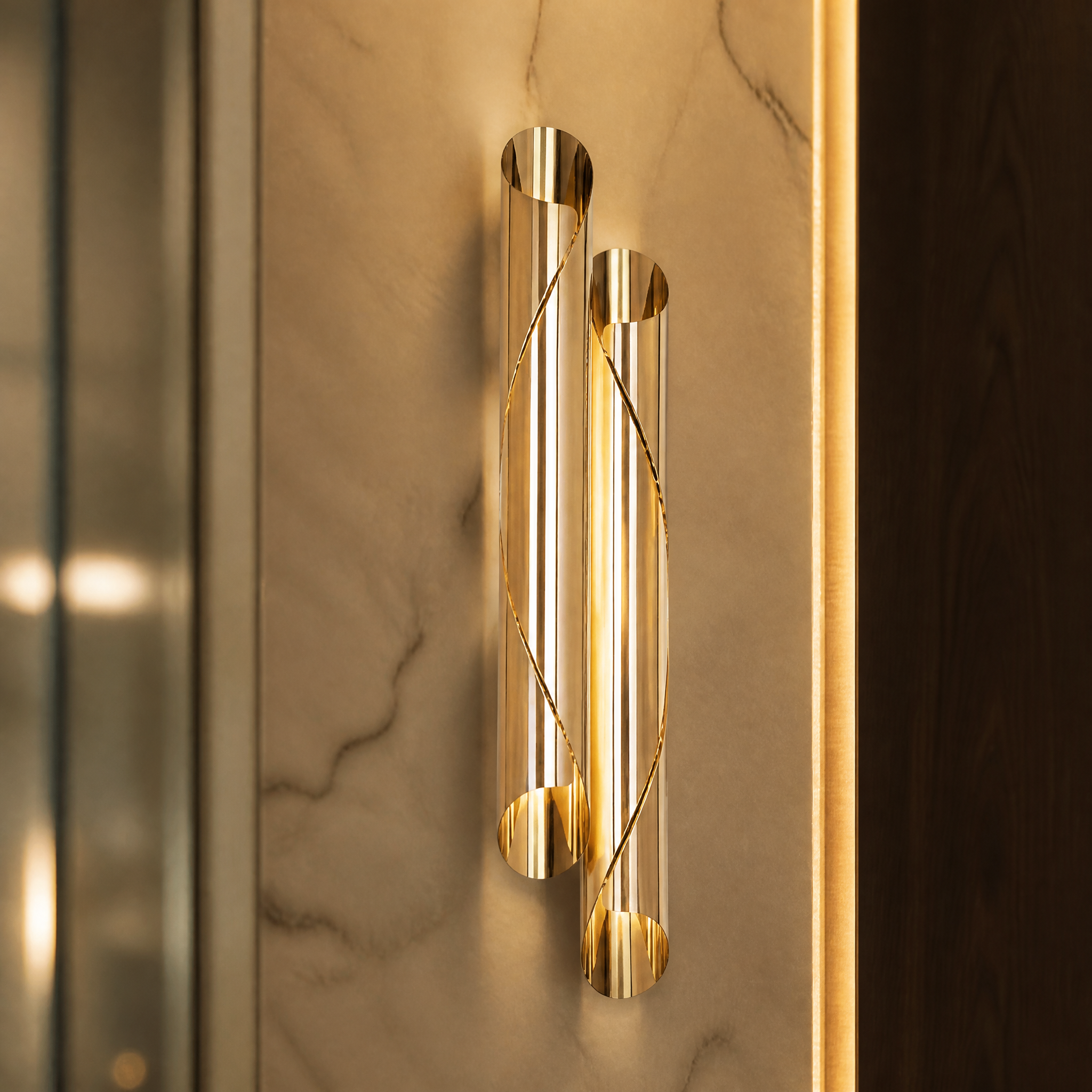 Nolan Luxury Wall Light close-up craftsmanship detail image by VORELLI