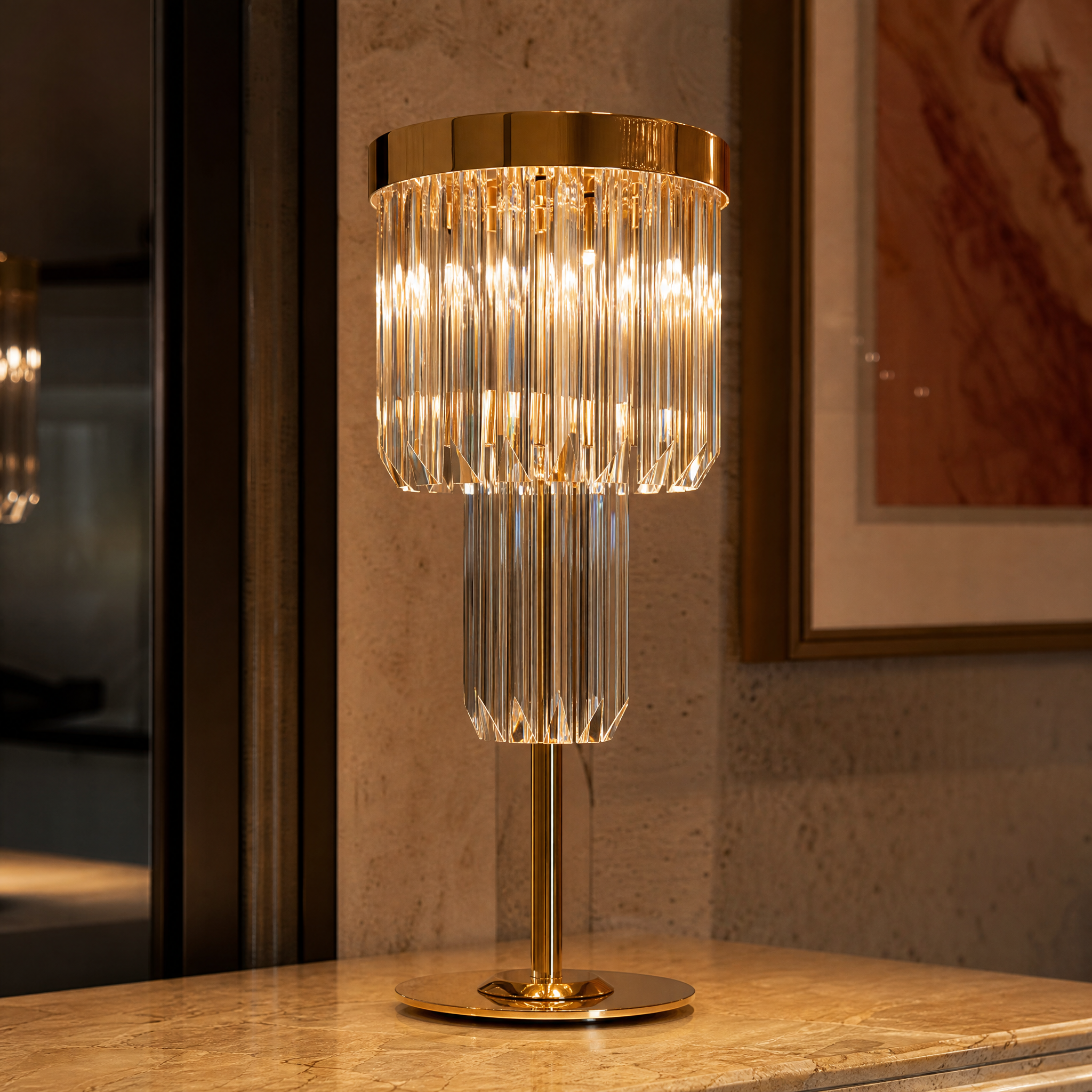 Royal by Castro Luxury Table Lamp close-up craftsmanship detail image by VORELLI