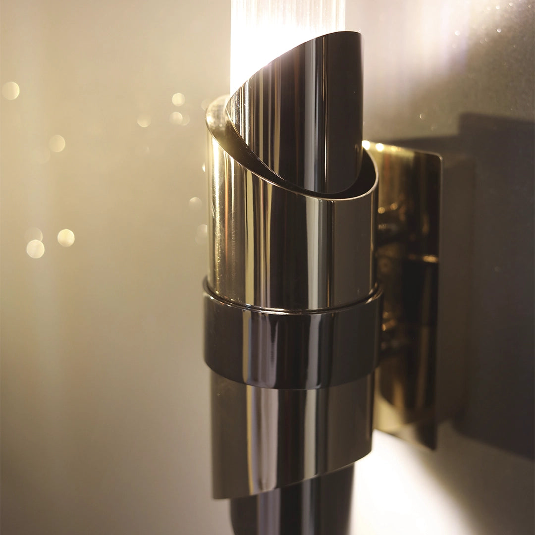 Close-up detail of VORELLI® Turbine Luxury Wall Light showing luxury finish and craftsmanship