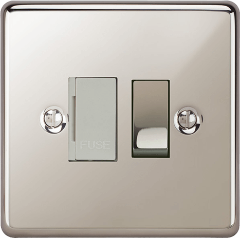 Detailed aesthetic shot of Victorian fuse spur plates and switches.