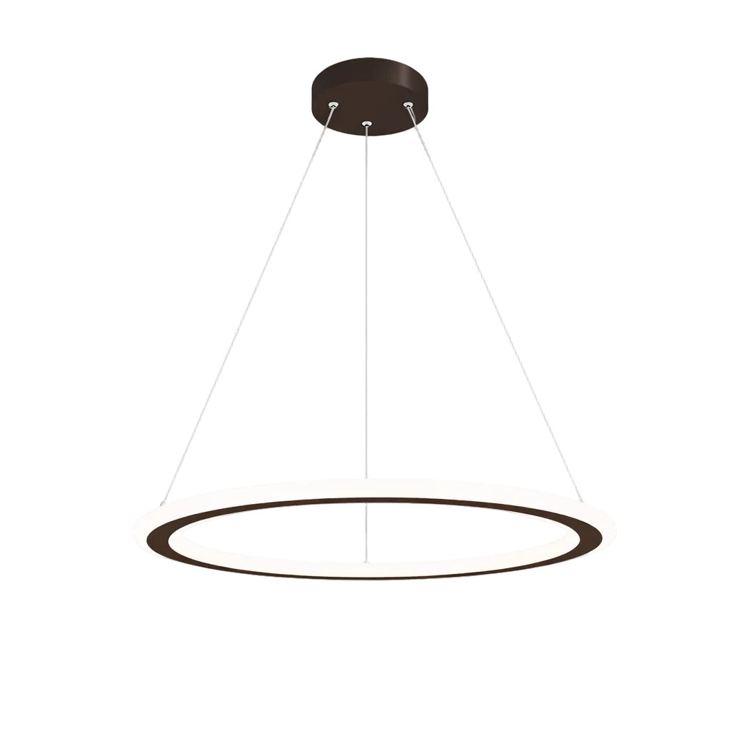 Detailed view of the VORELLI Bellezza Circular Chandelier, highlighting the refined silhouette and balanced ambient light output.