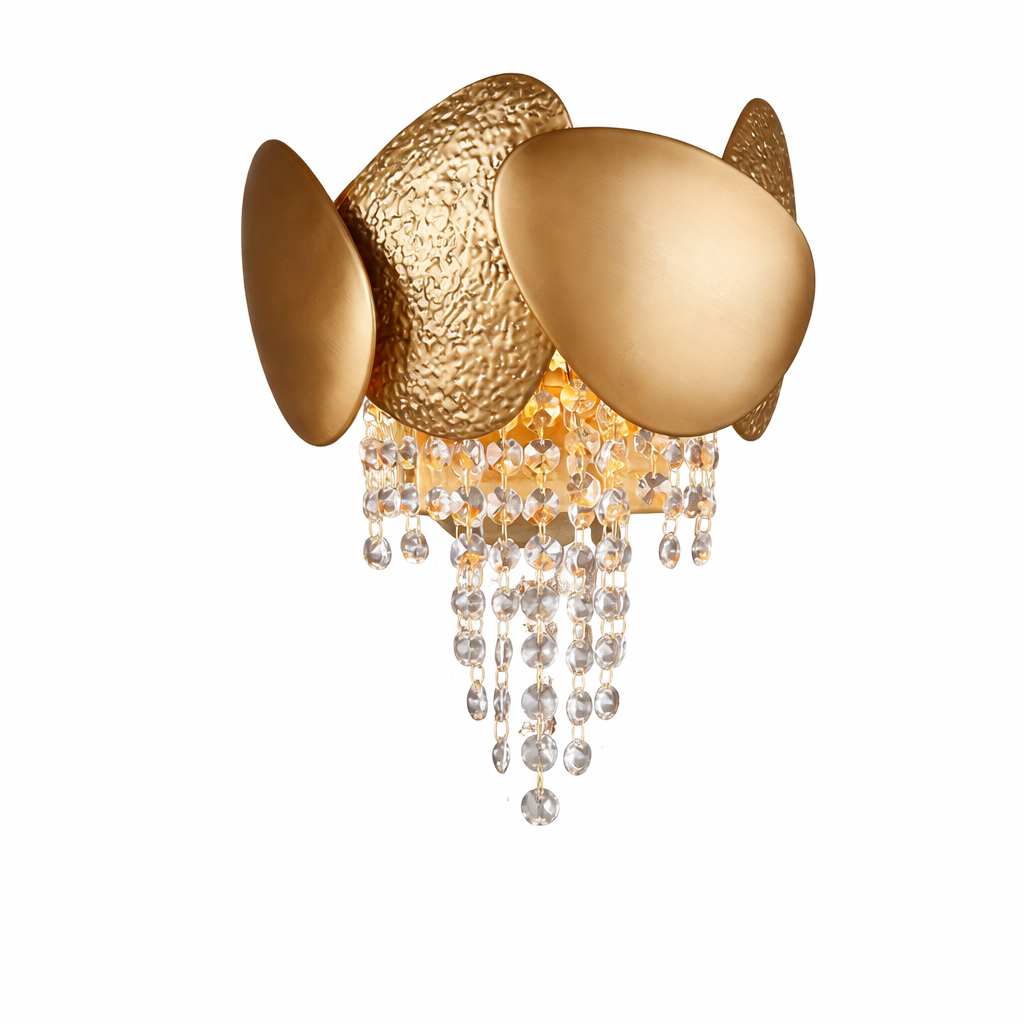 Detailed view of the VORELLI Palatino Wall Light highlighting the contrast between smooth and textured stainless steel in a pebble design frame.