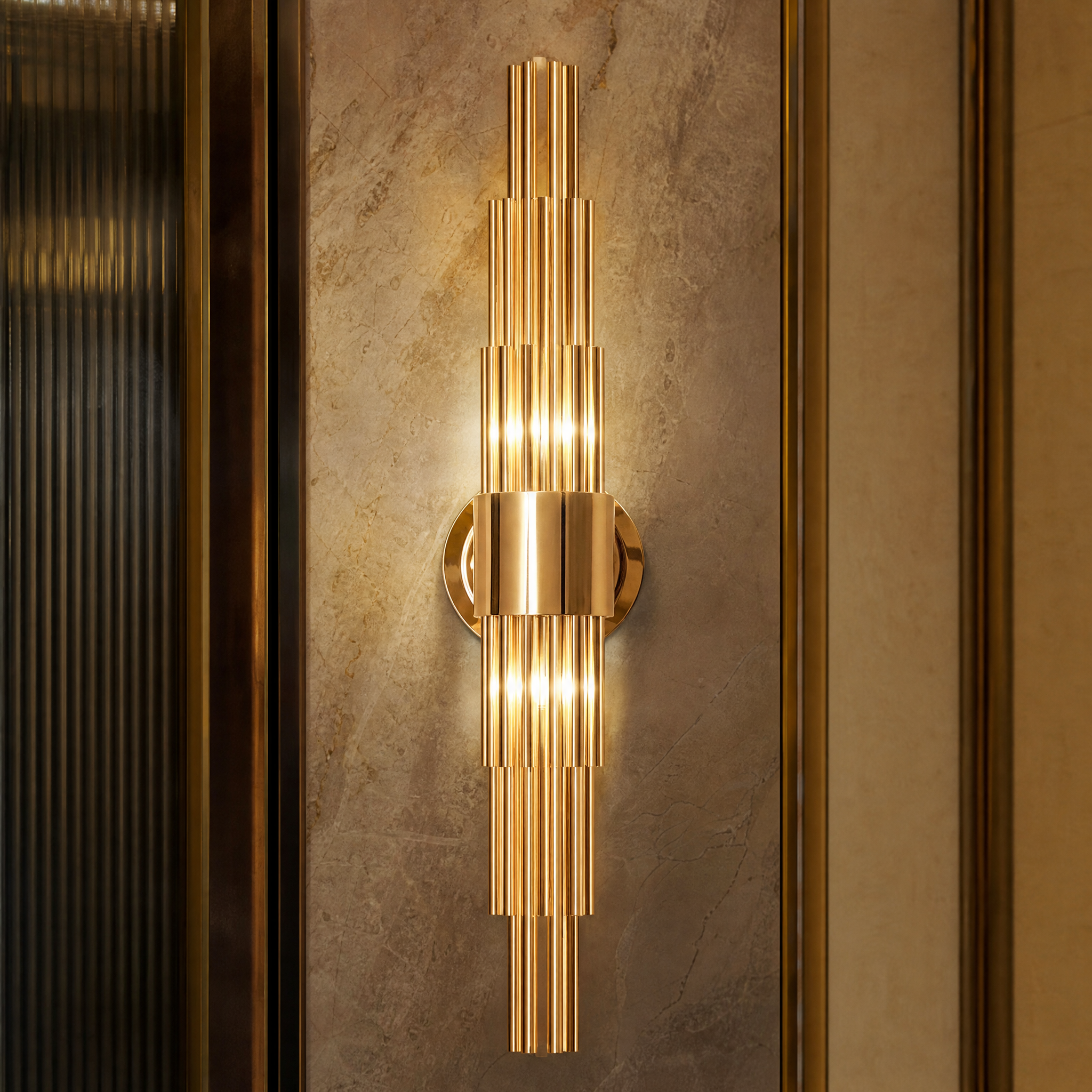 Streamline Luxury Wall Light close-up craftsmanship detail image by VORELLI
