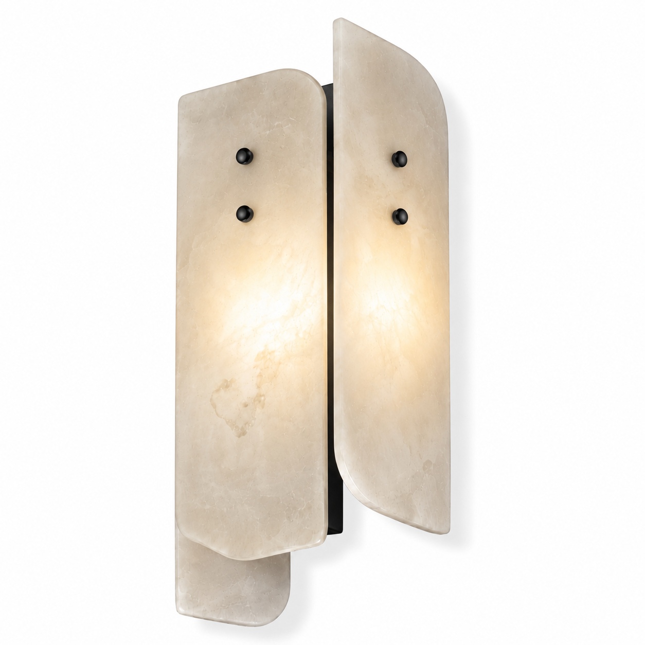 Elegant interior setting focused on the Antonio Marble Wall Light, blending minimalist architectural design with premium organic materials.
