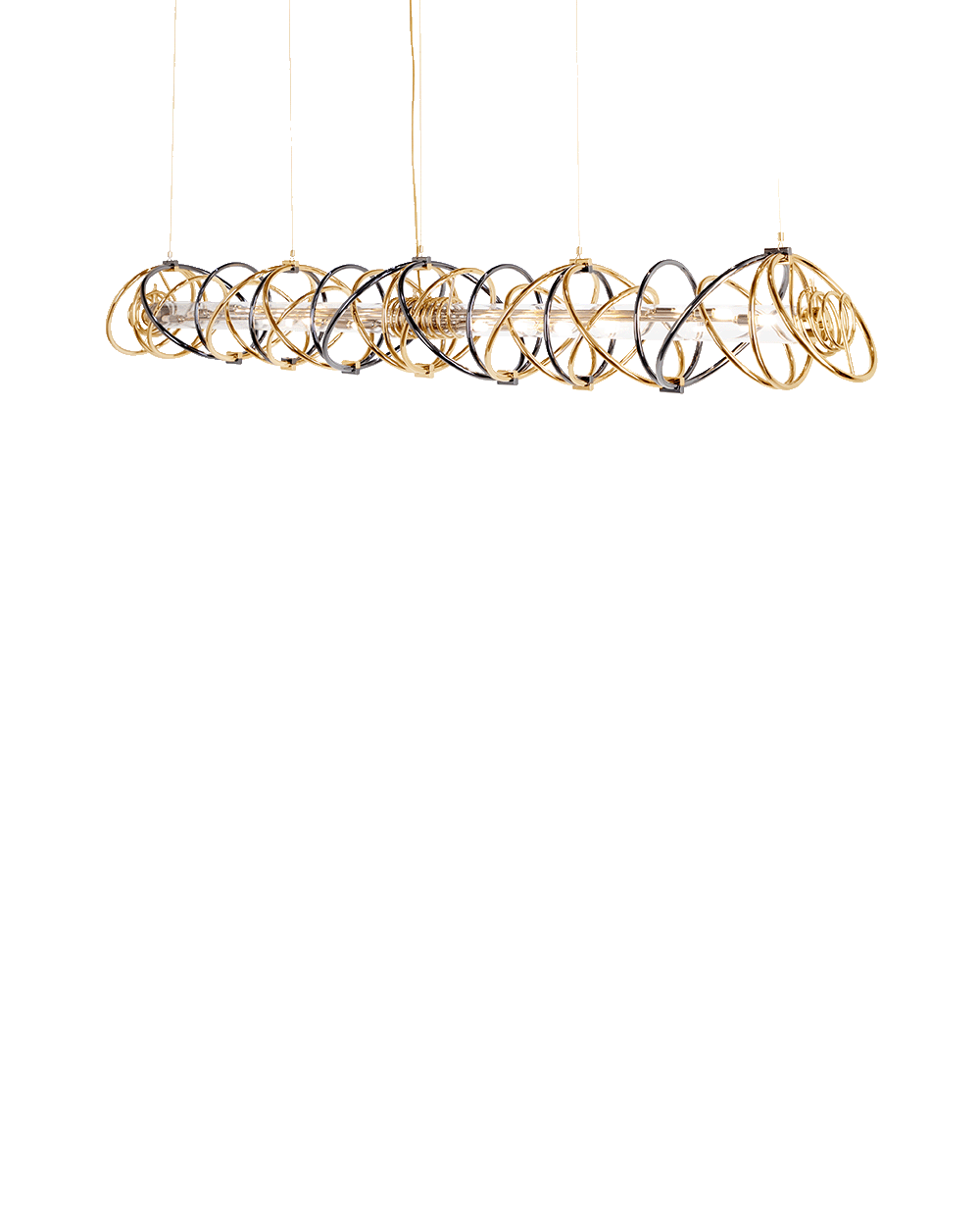VORELLI® Galaxy Luxury Rectangular Chandelier styled within a refined luxury interior