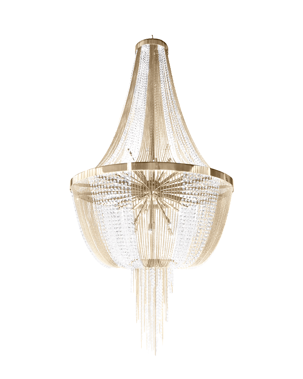 VORELLI® Gatsby Luxury Staircase Chandelier styled within a refined luxury interior