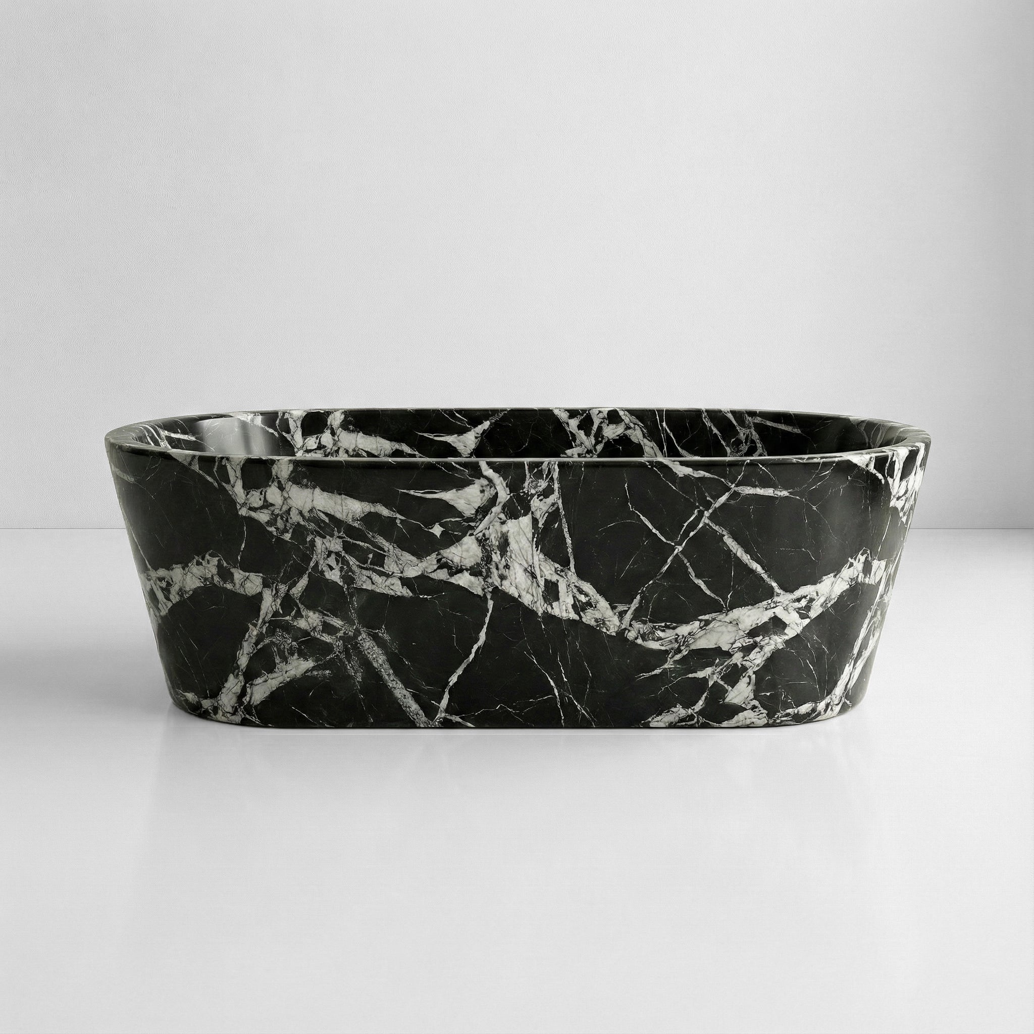 Grand Antique Marble Freestanding Bathtub - Tapered