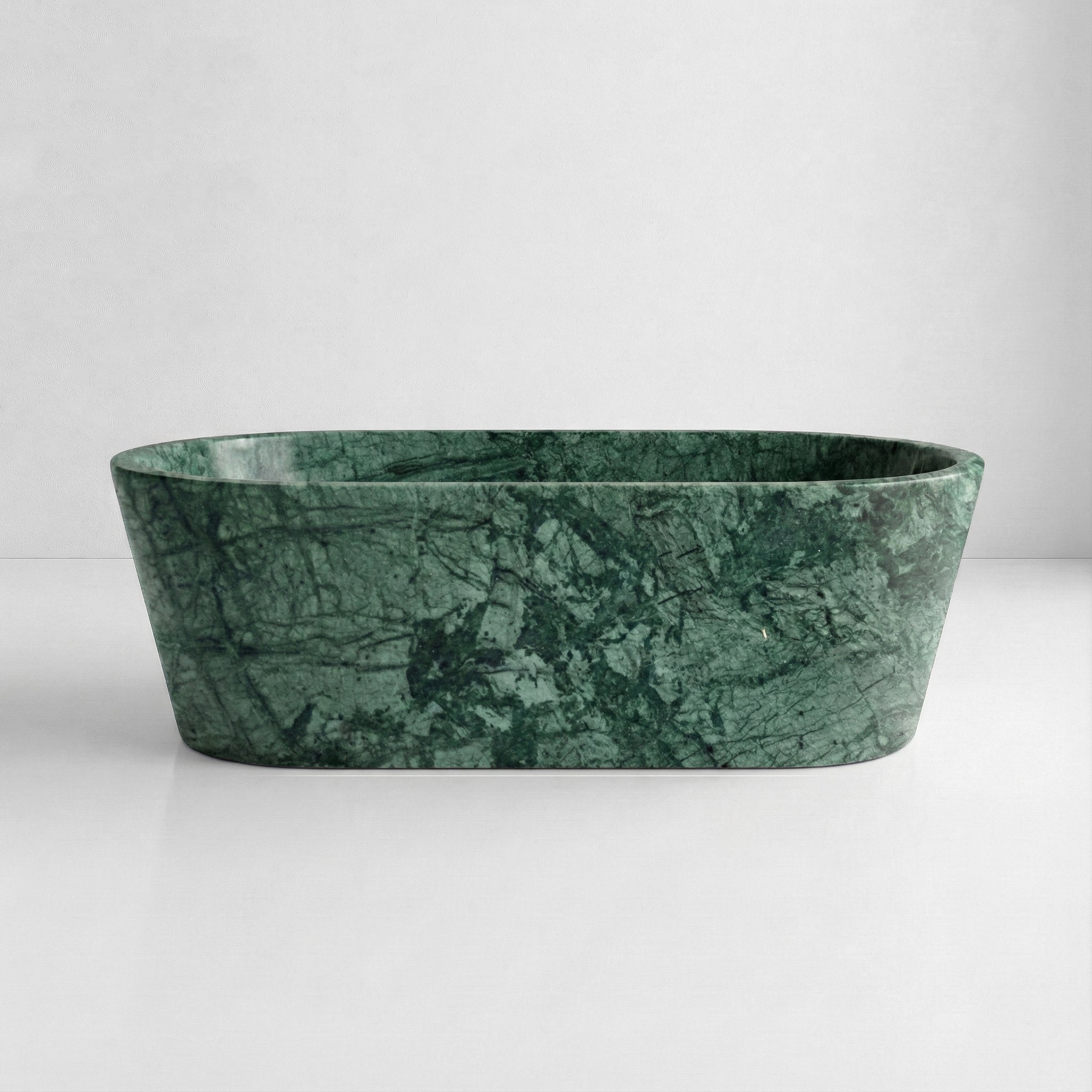 Green Guatemala Marble Freestanding Bathtub - Tapered