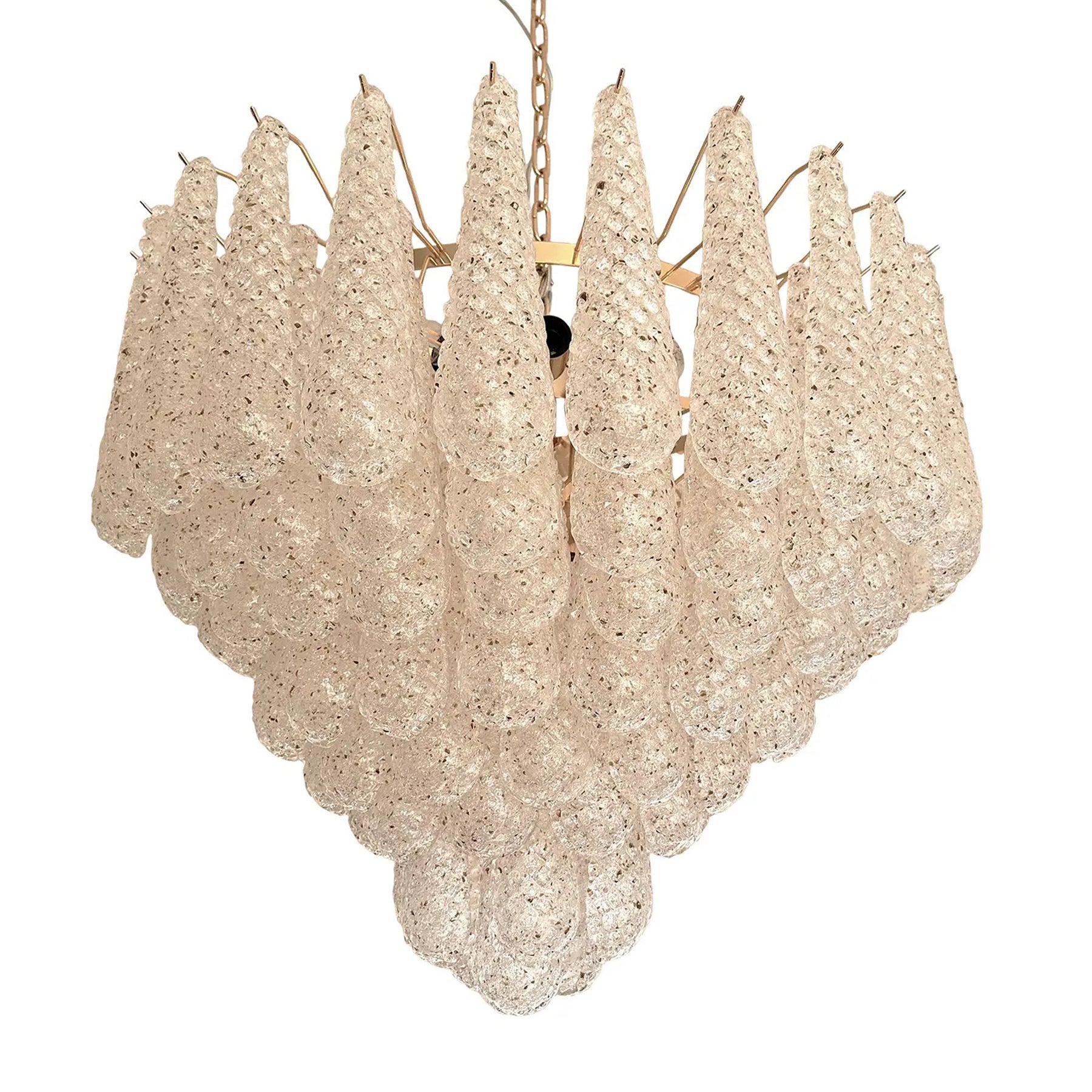 VORELLI Rapallo Conchiglie Murano Shell Glass Staircase Chandelier - Conchiglie Murano Shell Glass image 2
