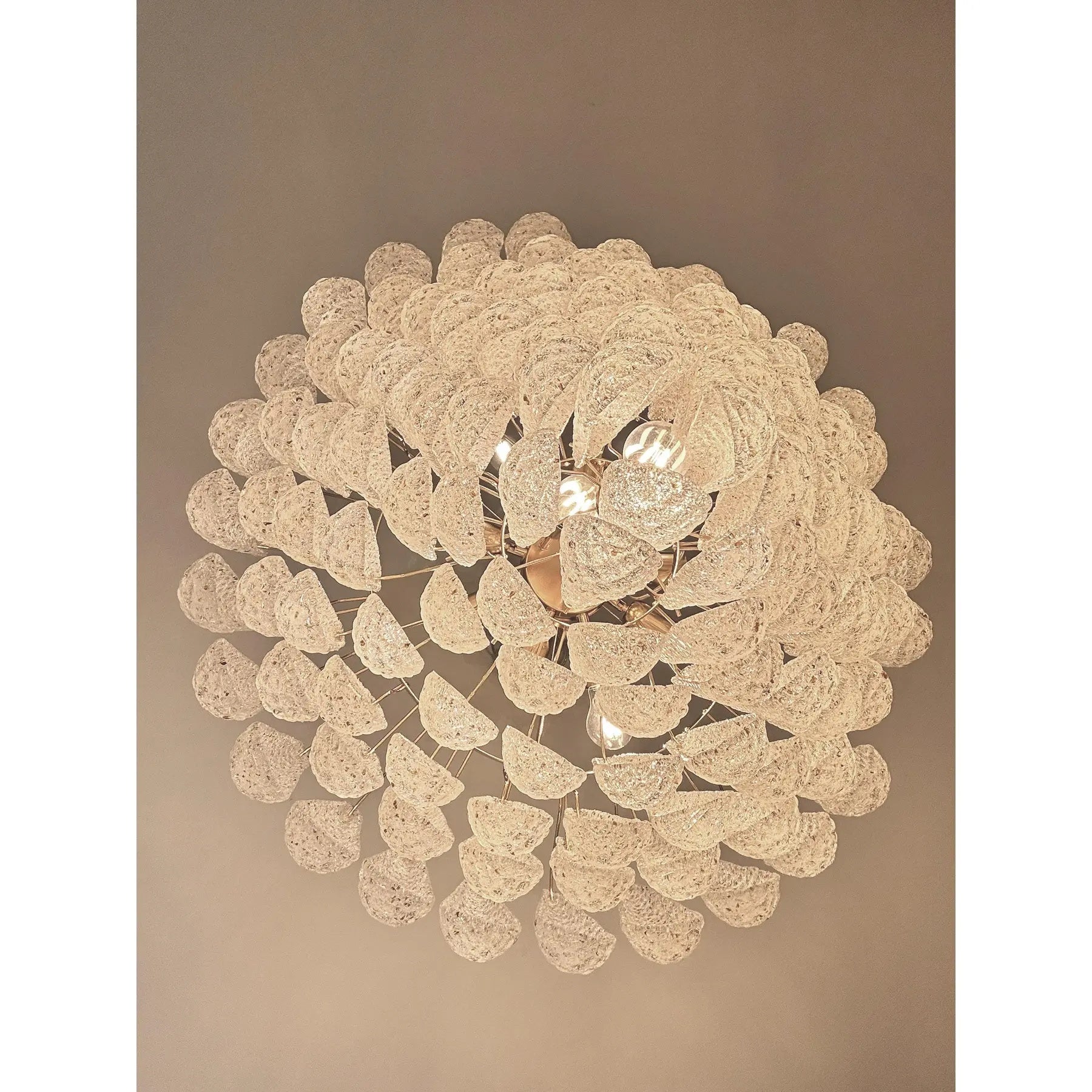 VORELLI Rapallo Conchiglie Murano Shell Glass Staircase Chandelier - Conchiglie Murano Shell Glass image 7
