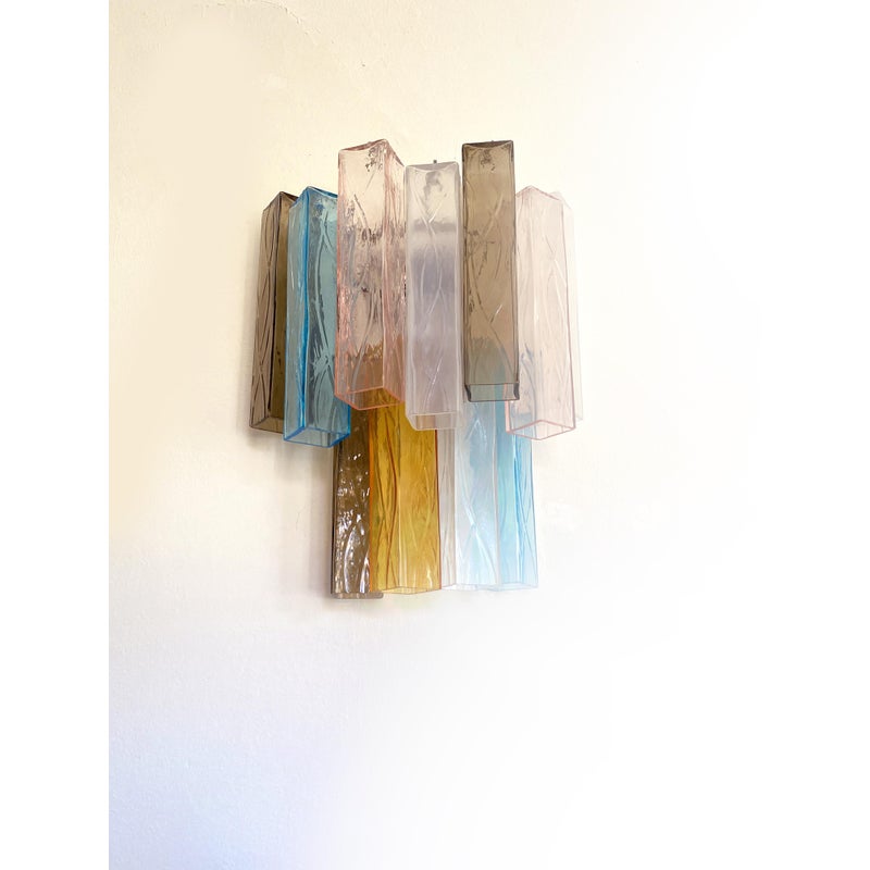 VORELLI Varese Squares Murano Glass Wall Light - Squares Murano Glass image 3