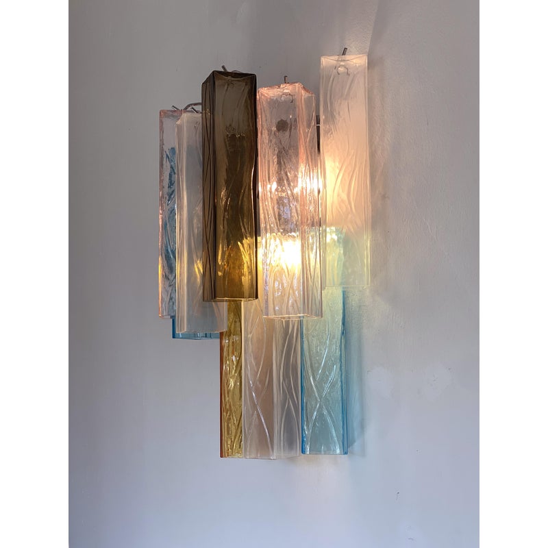 VORELLI Varese Squares Murano Glass Wall Light - Squares Murano Glass image 6