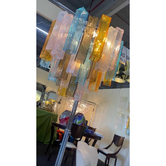 VORELLI Urbino Squares Murano Glass Circular Chandelier - Squares Murano Glass image 3