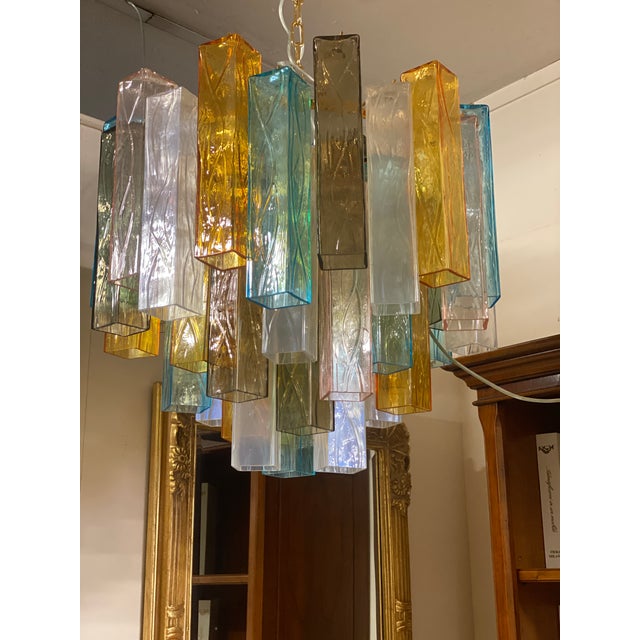VORELLI Urbino Squares Murano Glass Circular Chandelier - Squares Murano Glass image 7