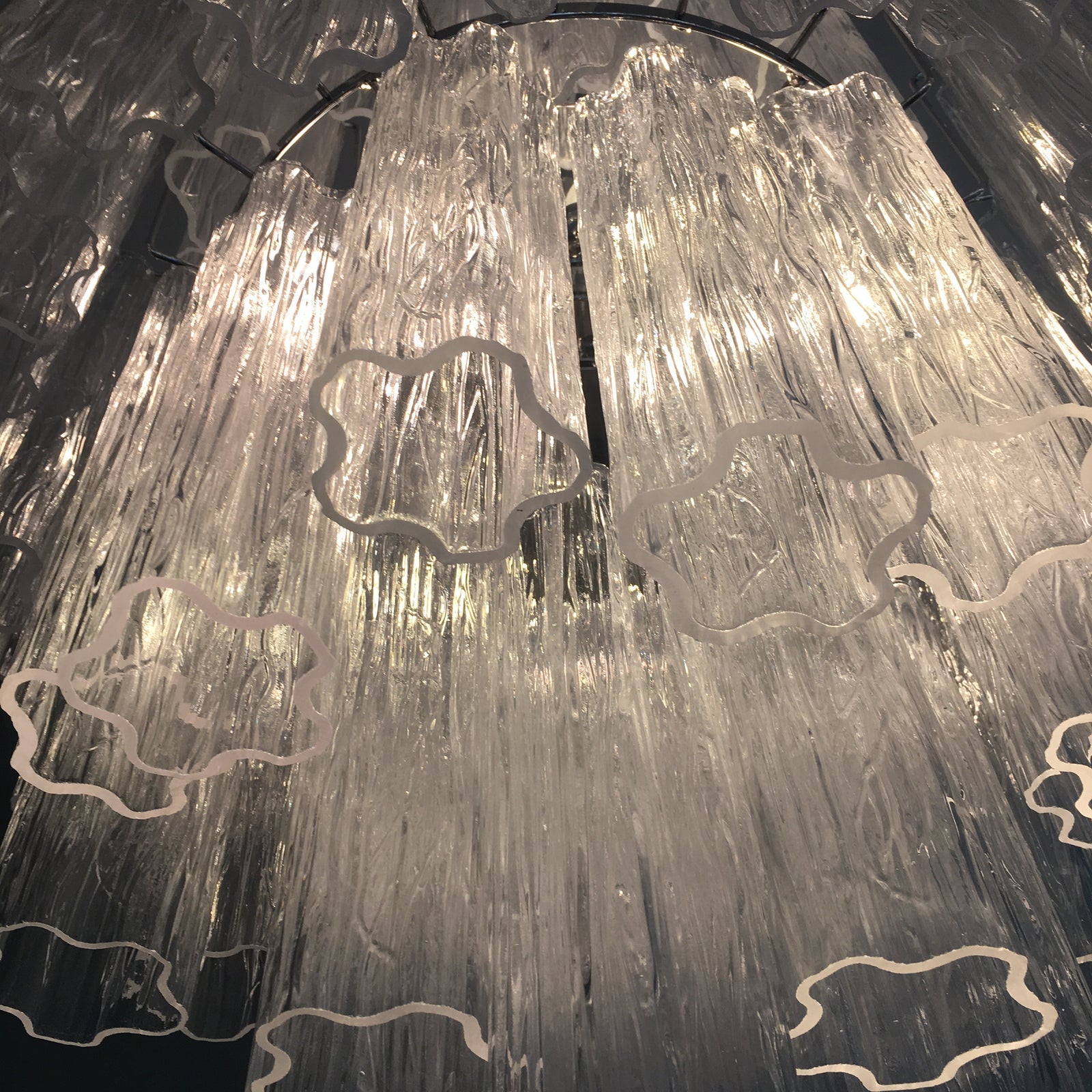 VORELLI Francesca Tronchi Murano Glass Staircase Chandelier - Tronchi Murano Glass image 3