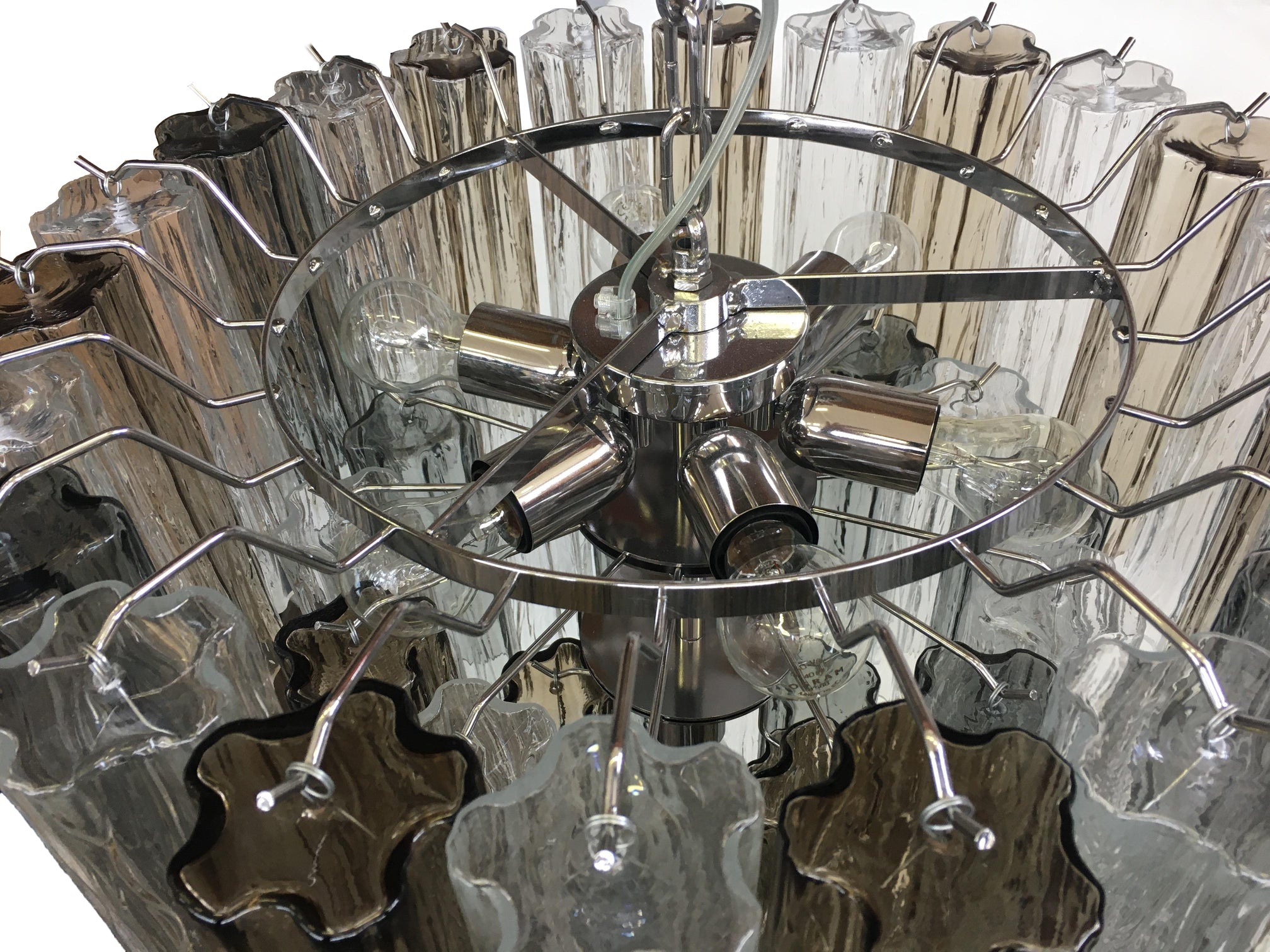 VORELLI Giovanna Tronchi Murano Glass Circular Chandelier - Tronchi Murano Glass image 4