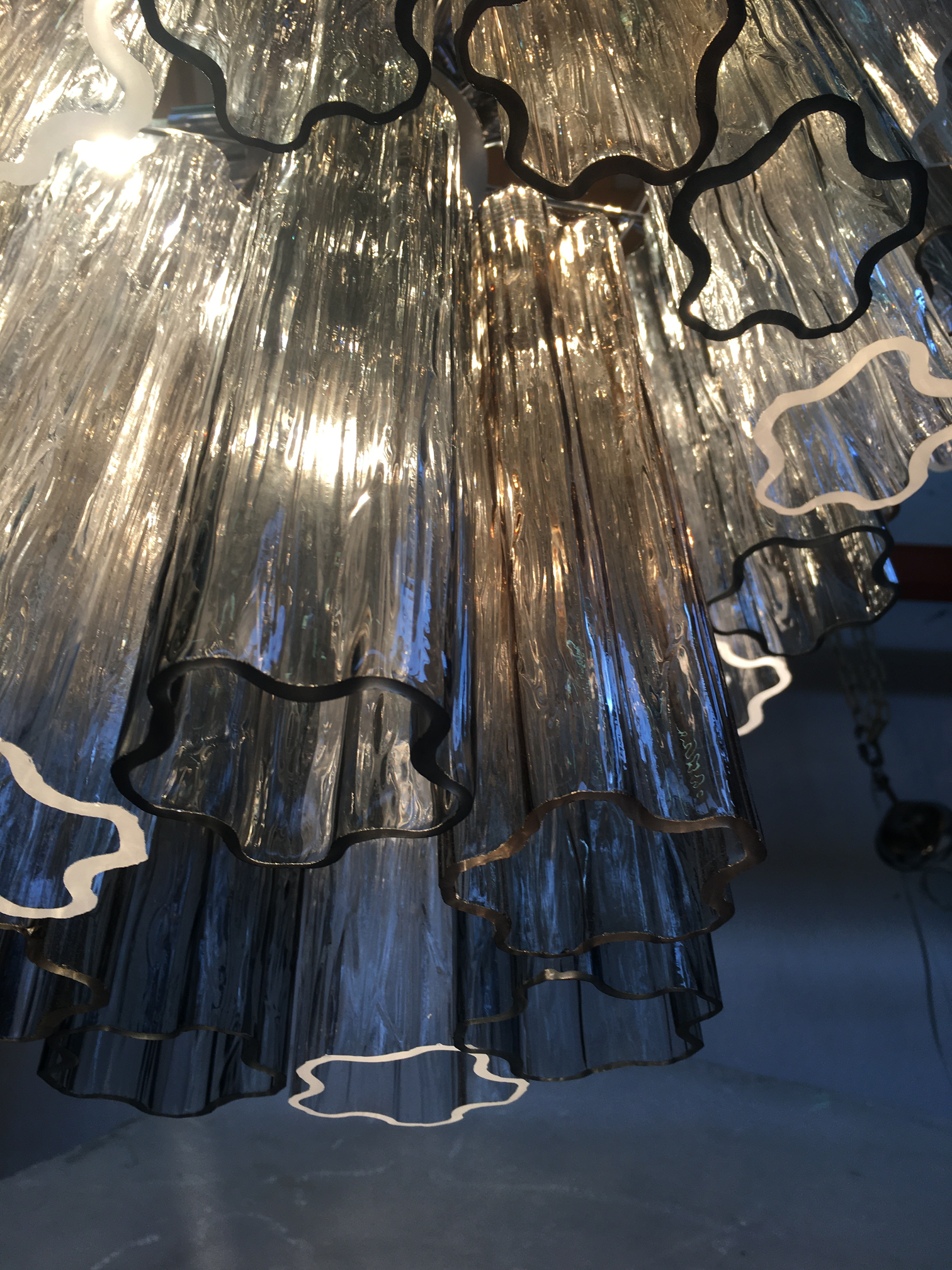 VORELLI Giovanna Tronchi Murano Glass Circular Chandelier - Tronchi Murano Glass image 6