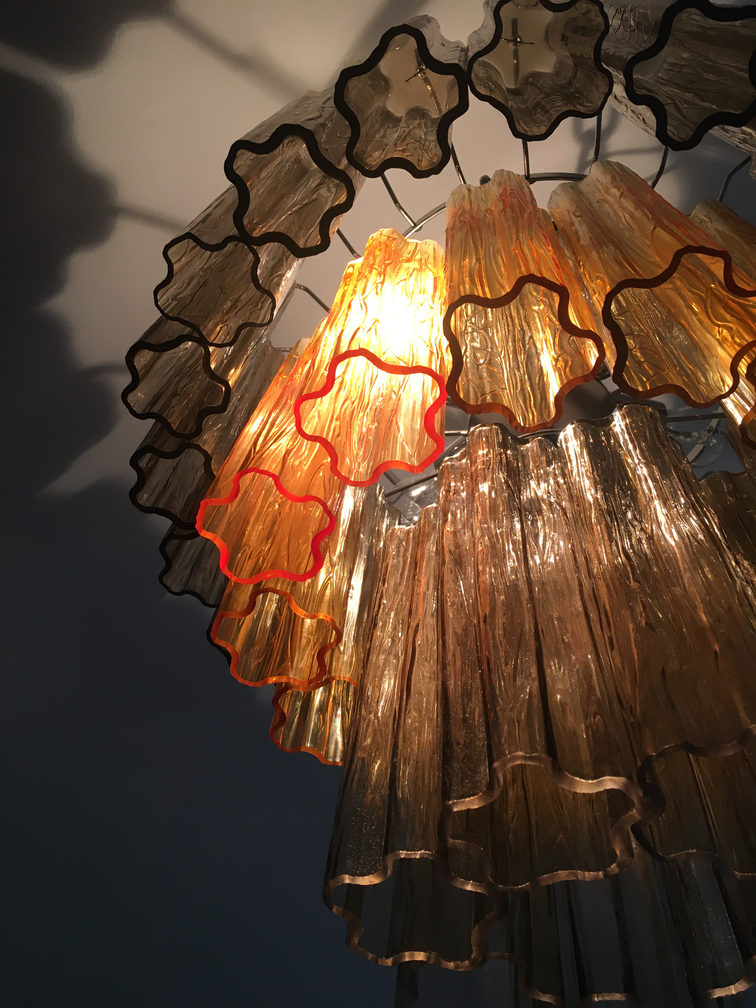 VORELLI Zanetta Tronchi Murano Glass Circular Chandelier - Tronchi Murano Glass image 5