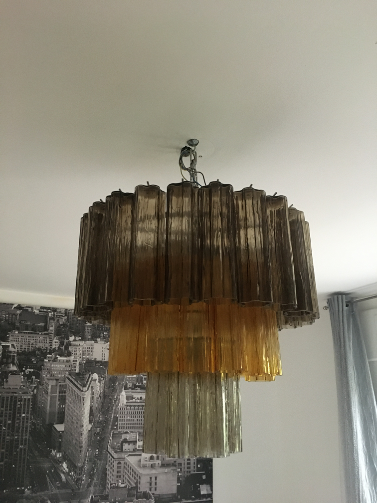 VORELLI Zanetta Tronchi Murano Glass Circular Chandelier - Tronchi Murano Glass image 4