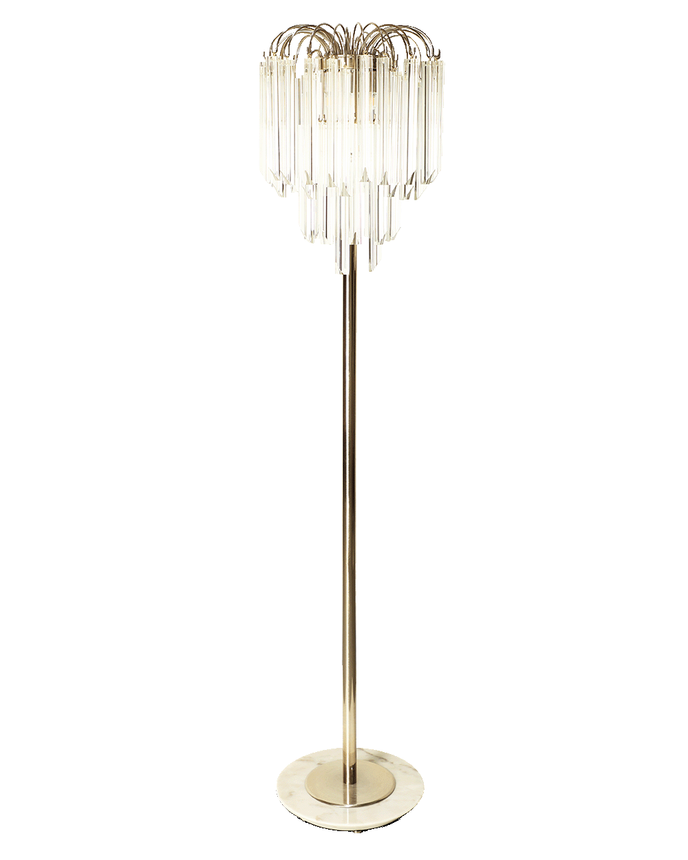 Close-up detail of VORELLI® Lotus Luxury Floor Lamp showing luxury finish and craftsmanship