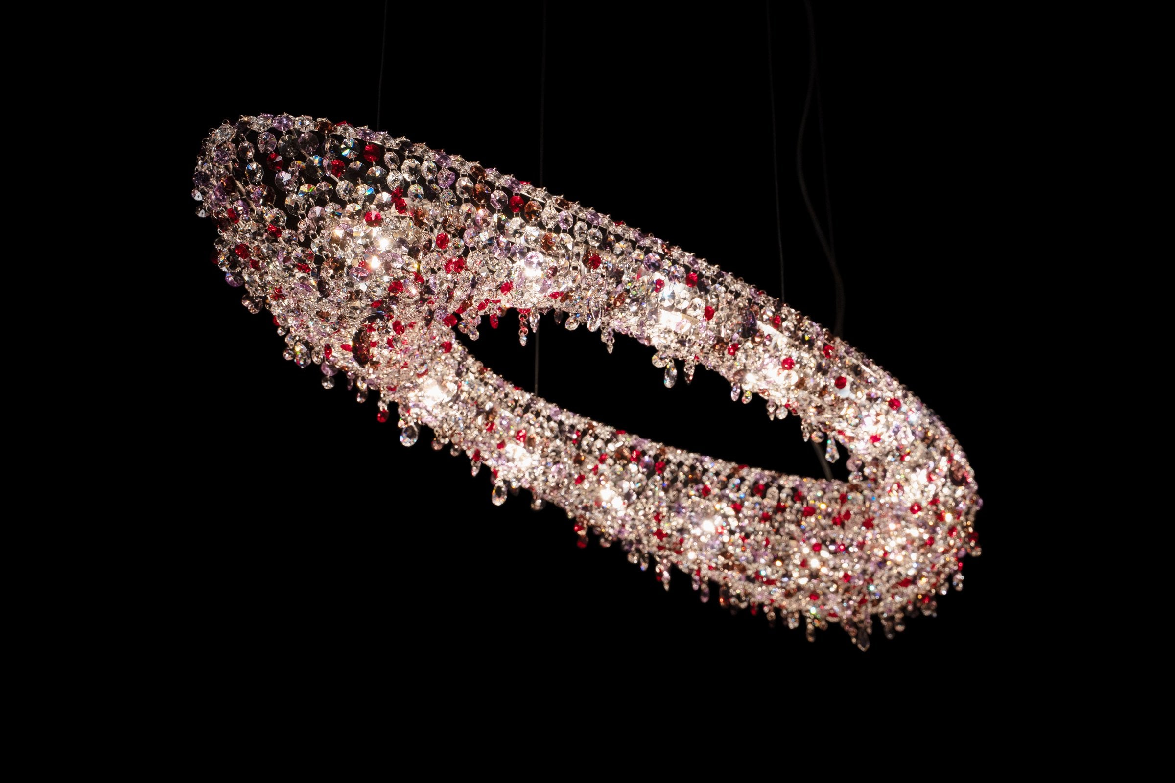 MANOOI Artica crystal chandelier in cherry blossom crystal colour