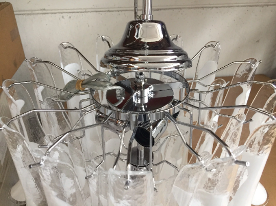 VORELLI Livorno Selle Murano Glass Circular Chandelier - Selle Murano Glass image 4