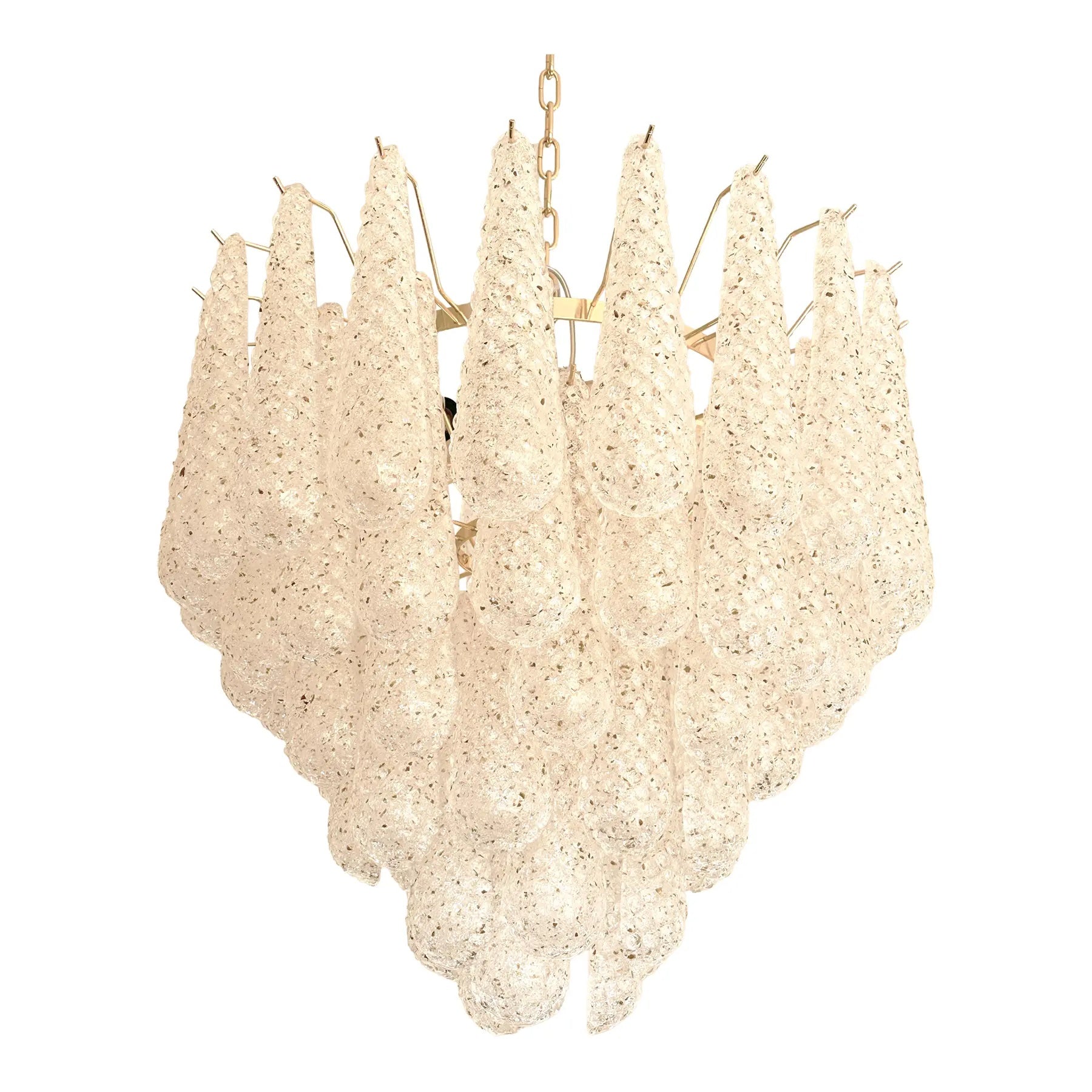 VORELLI Ravello Conchiglie Murano Shell Glass Staircase Chandelier - Conchiglie Murano Shell Glass image 2
