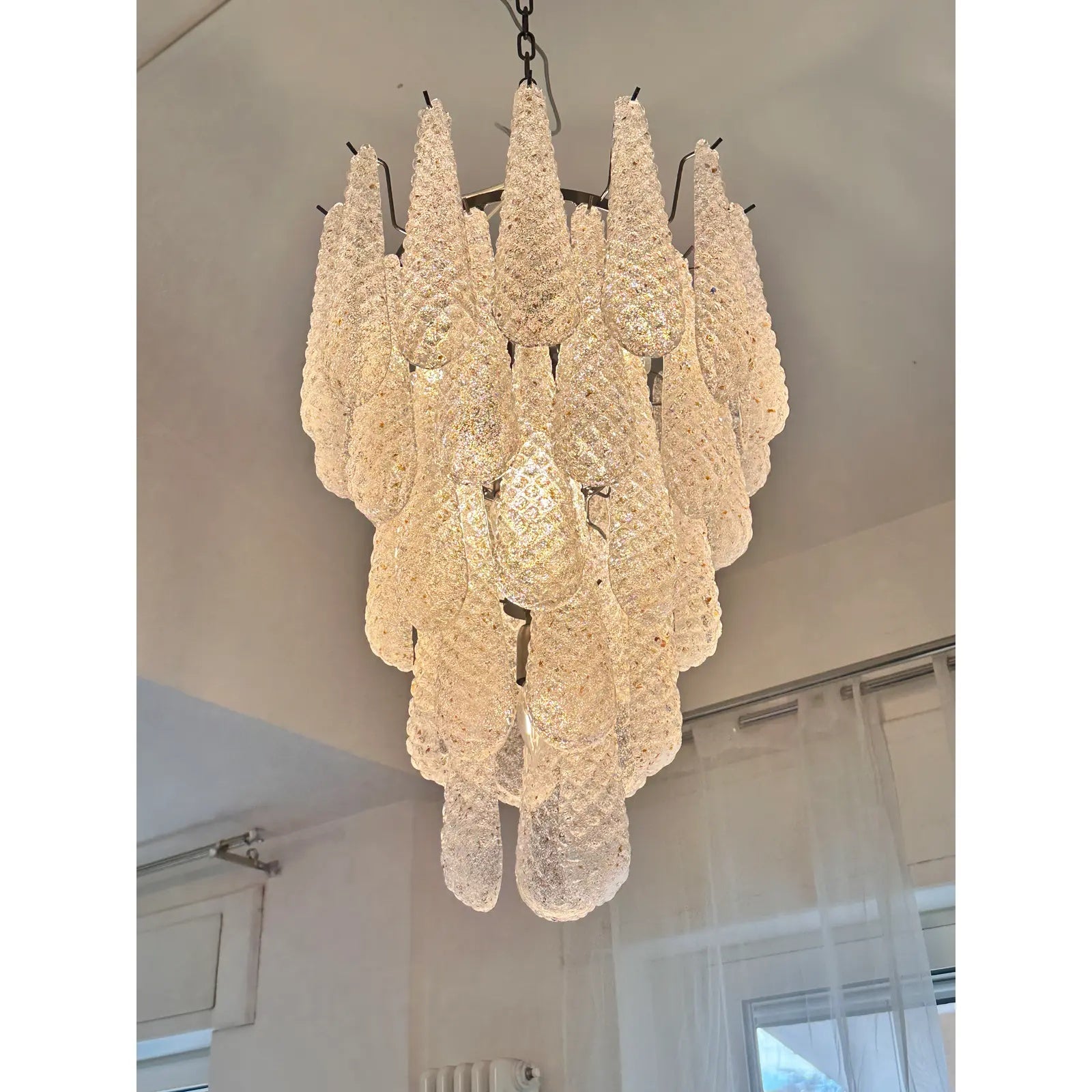 VORELLI Salerno Conchiglie Murano Shell Glass Circular Chandelier - Conchiglie Murano Shell Glass image 3