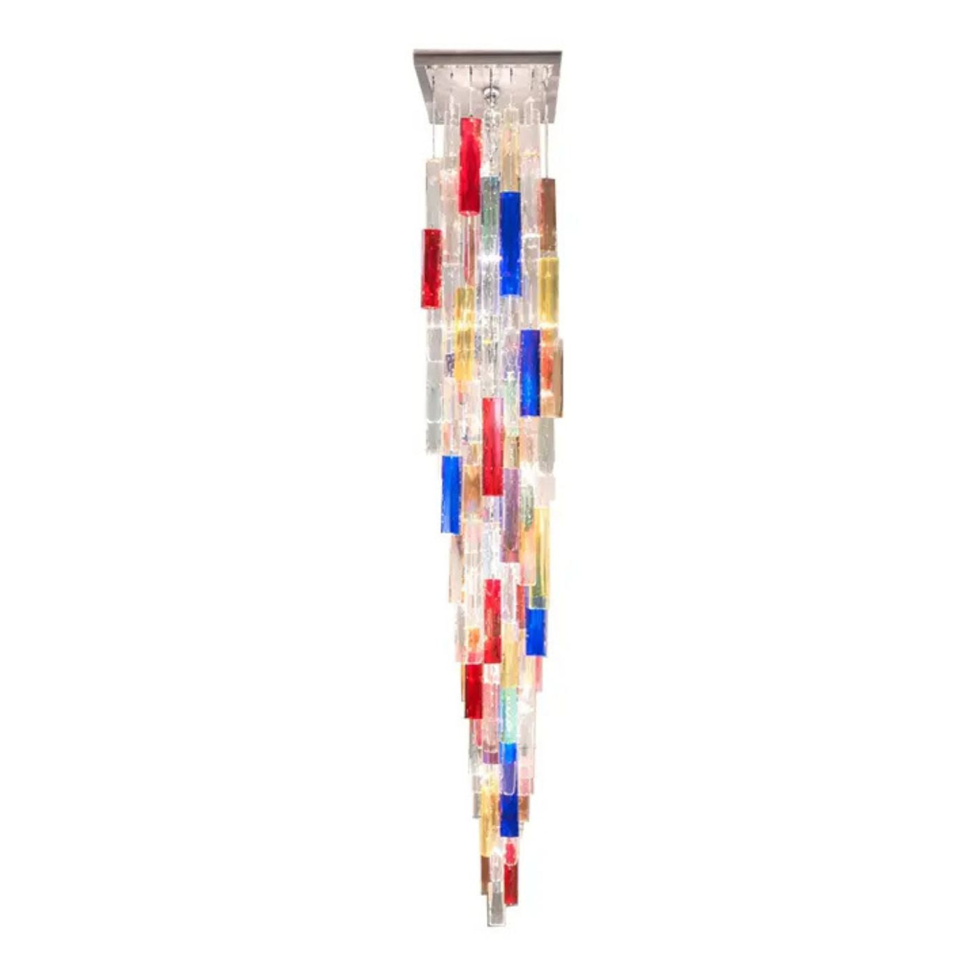 VORELLI Torino Squares Murano Glass Ceiling Light - Squares Murano Glass image 2