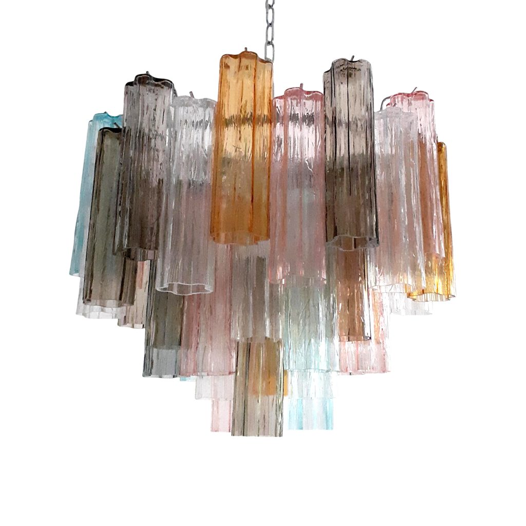 VORELLI Liliana Tronchi Murano Glass Circular Chandelier - Tronchi Murano Glass image 1