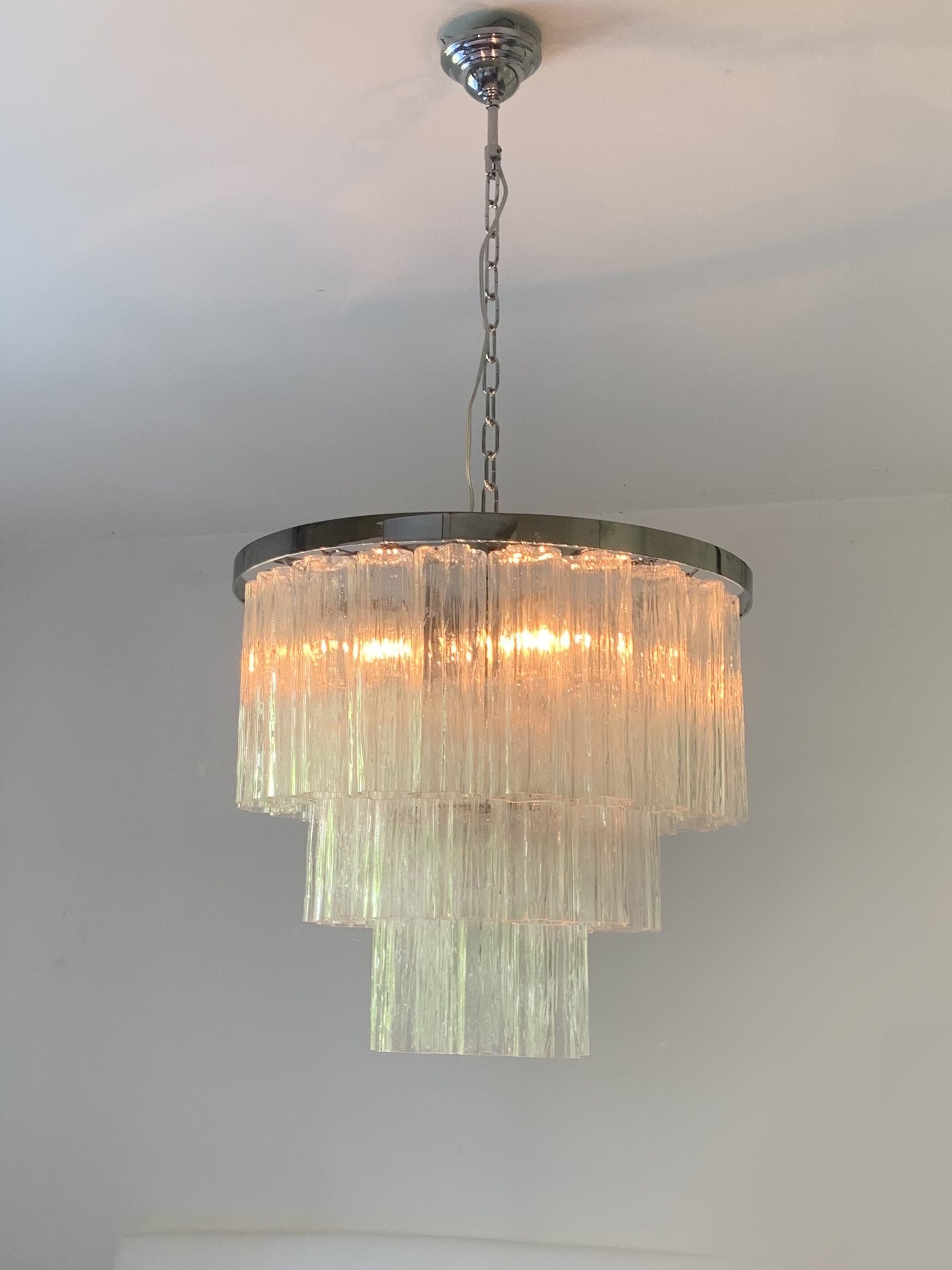 VORELLI Mariella Tronchi Murano Glass Circular Chandelier - Tronchi Murano Glass image 3