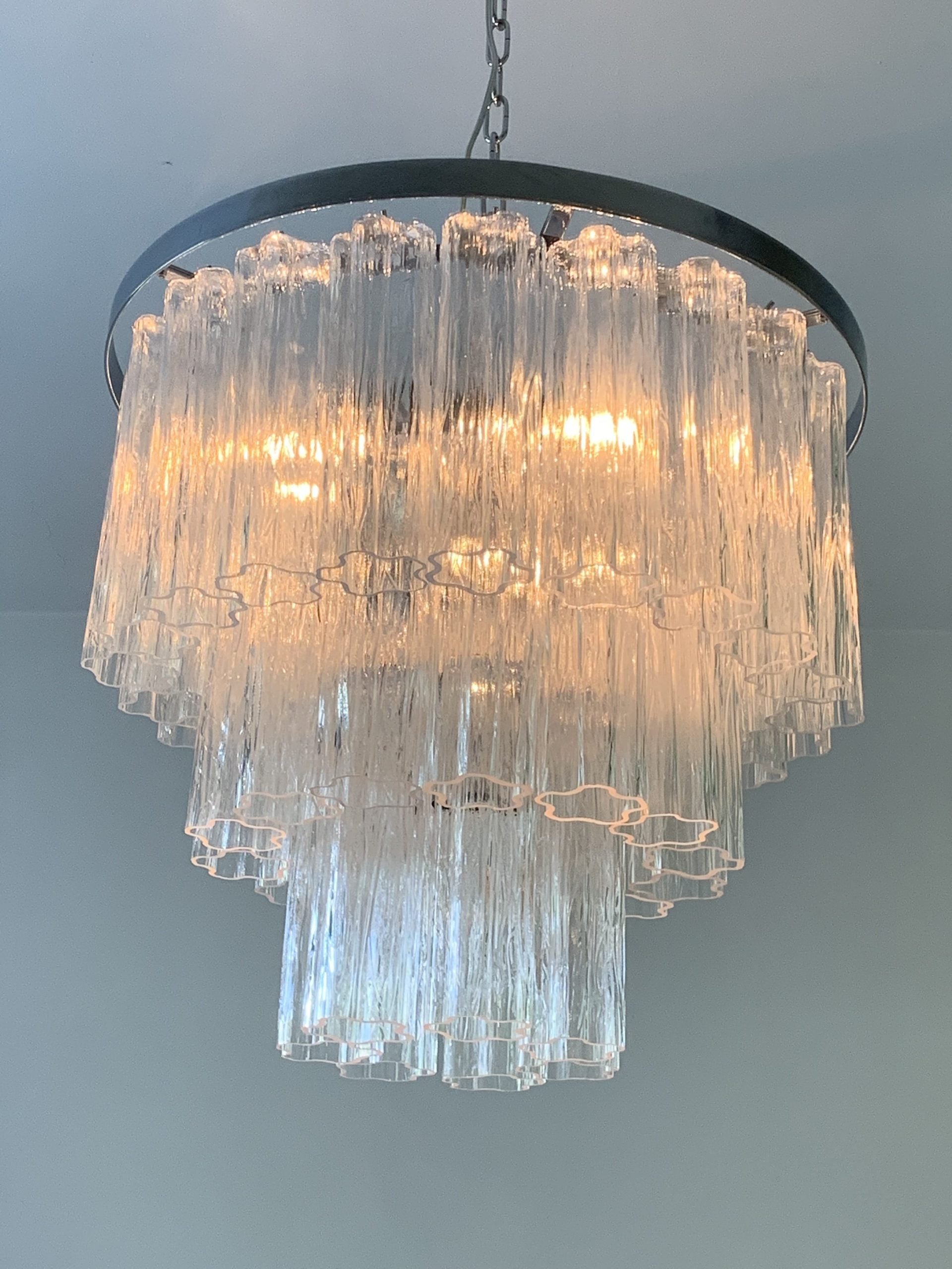VORELLI Mariella Tronchi Murano Glass Circular Chandelier - Tronchi Murano Glass image 8