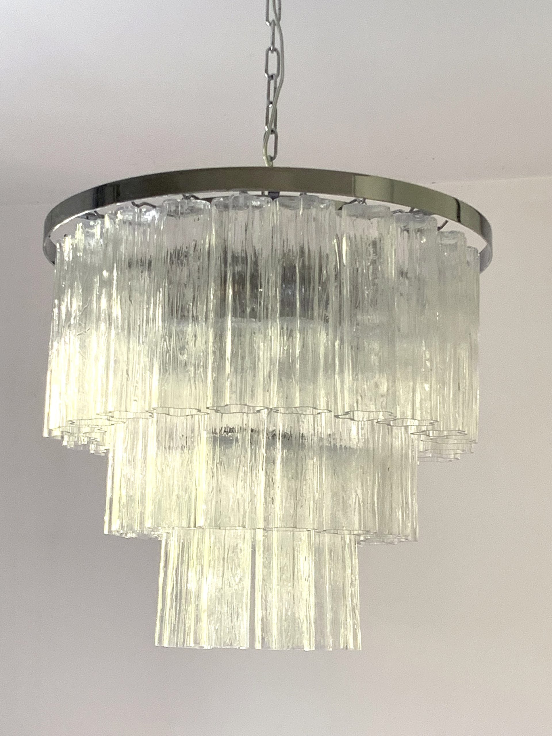 VORELLI Mariella Tronchi Murano Glass Circular Chandelier - Tronchi Murano Glass image 7