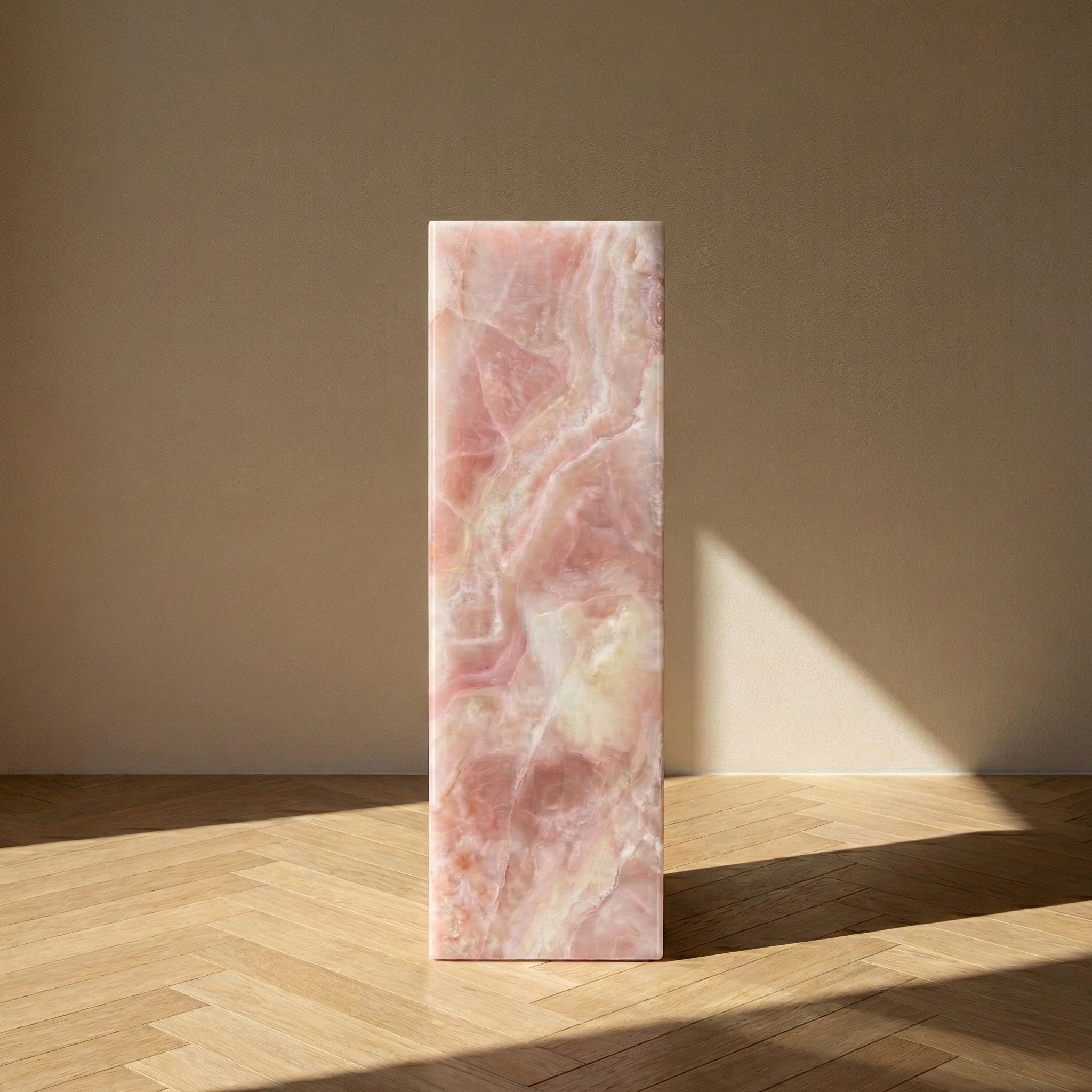 Pink Onyx Pedestal Stand
