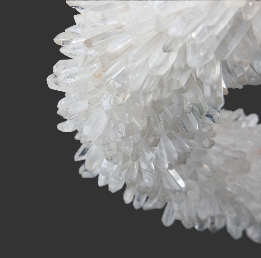 Rectangular crystal chandelier styled in a luxury interior setting